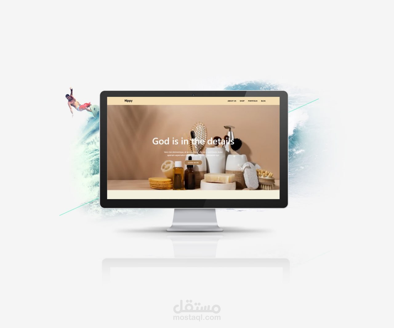 برمجة مواقع/ متجر مختص بالعناية بالبشرة / Landing Page