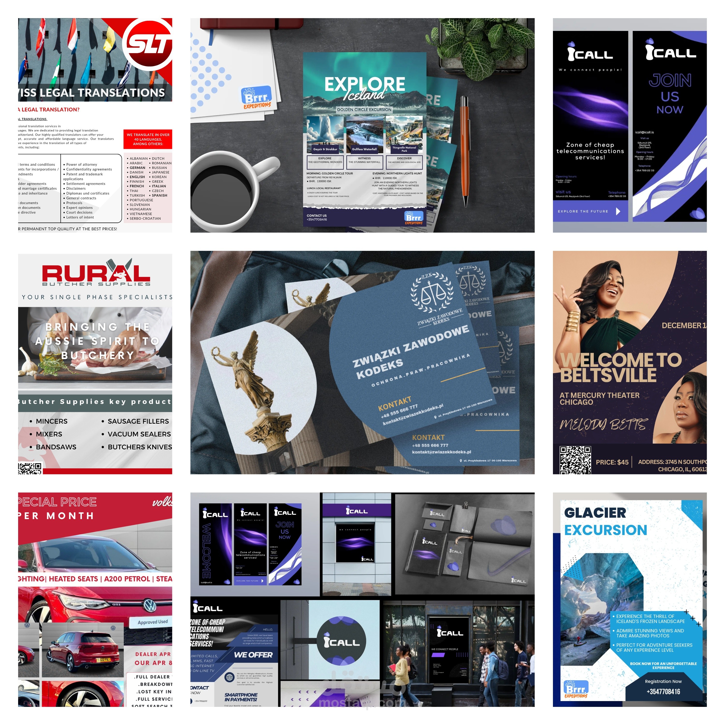 create modern professional business brochure, banner, poster design