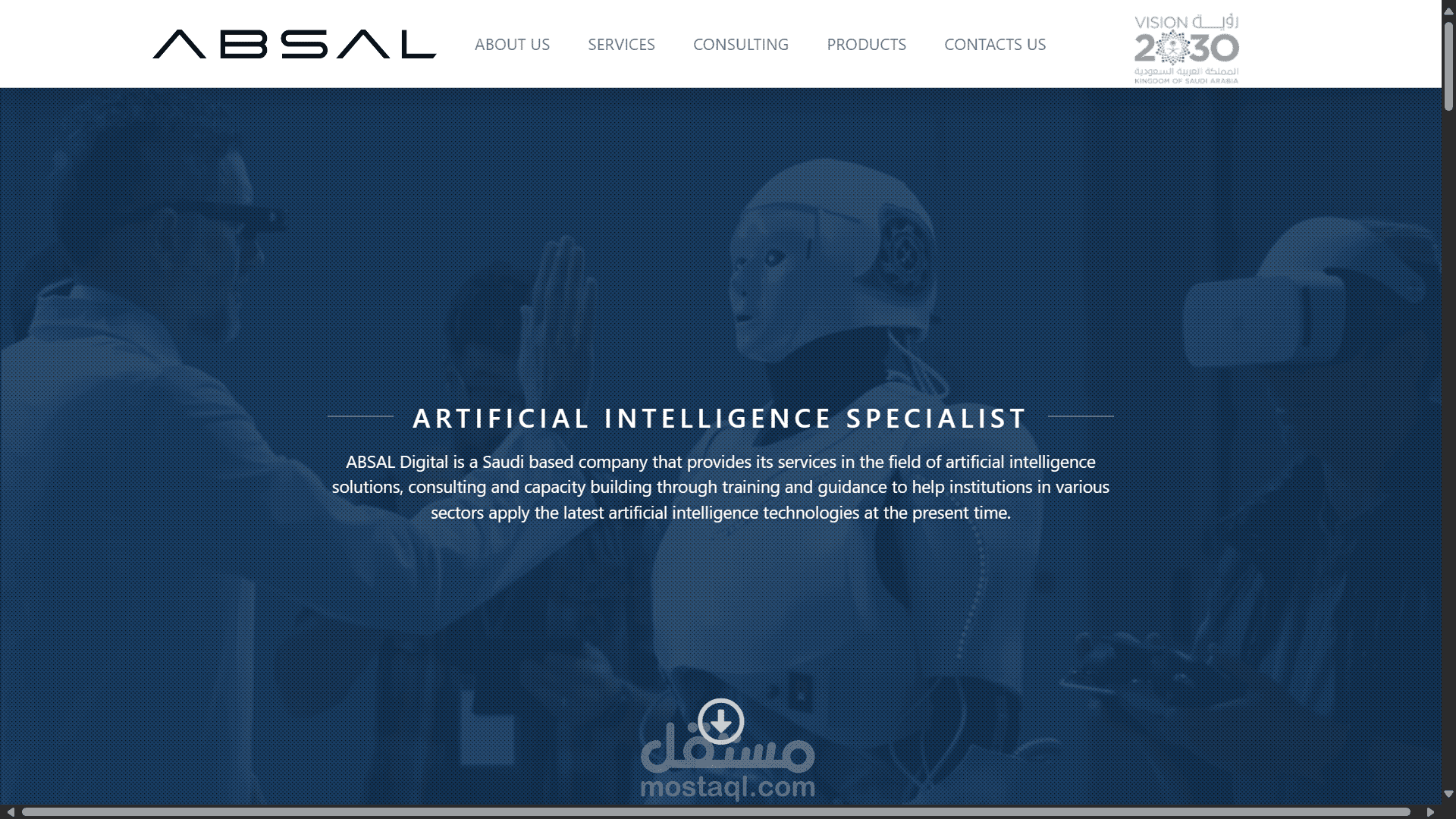 تنفيذ موقع إلكتروني باستخدام وورد برس لشركة ABSAL Digital