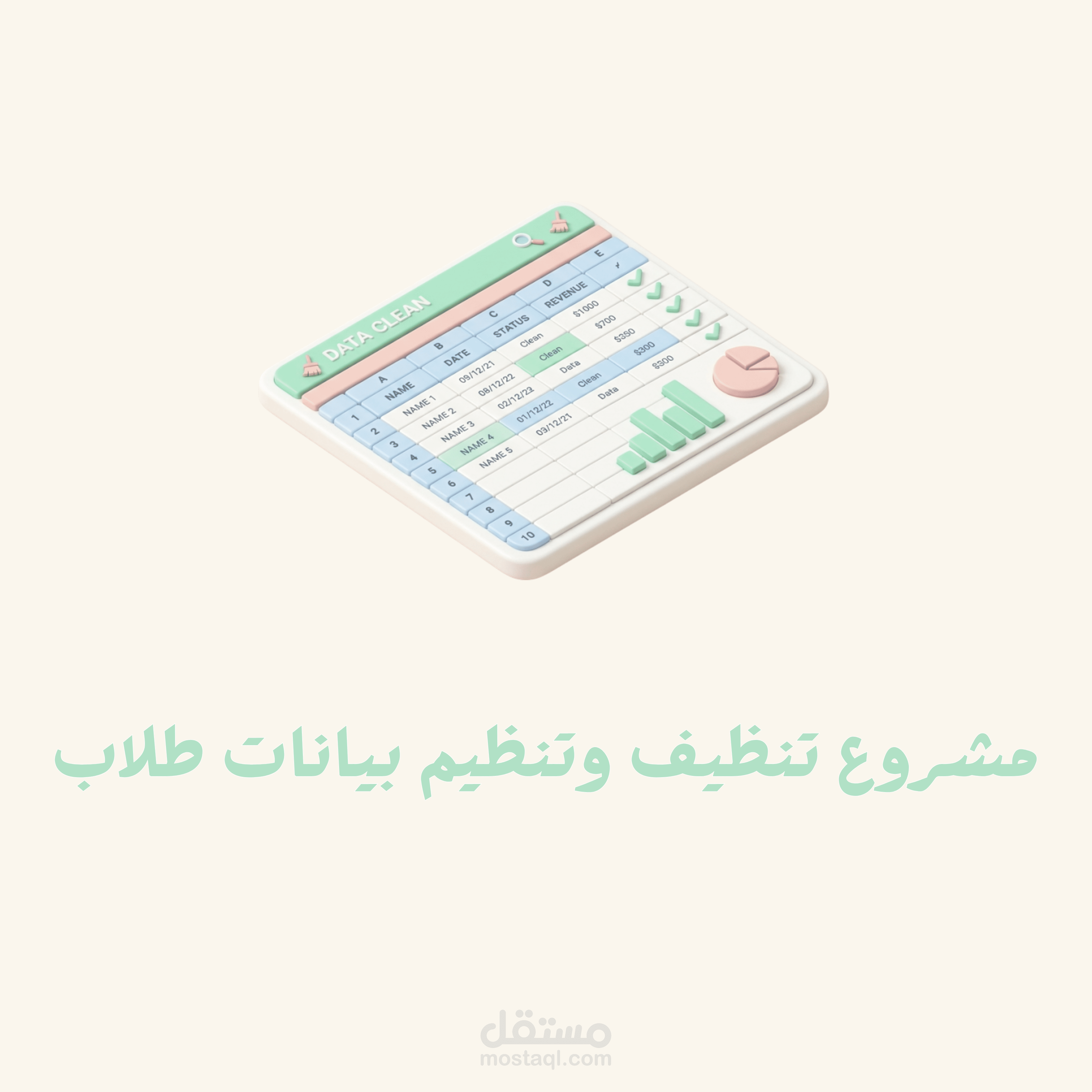 تنظيف وتنظيم وتحليل قاعدة بيانات لأكاديمية تعليمية باستخدام Microsoft Excel