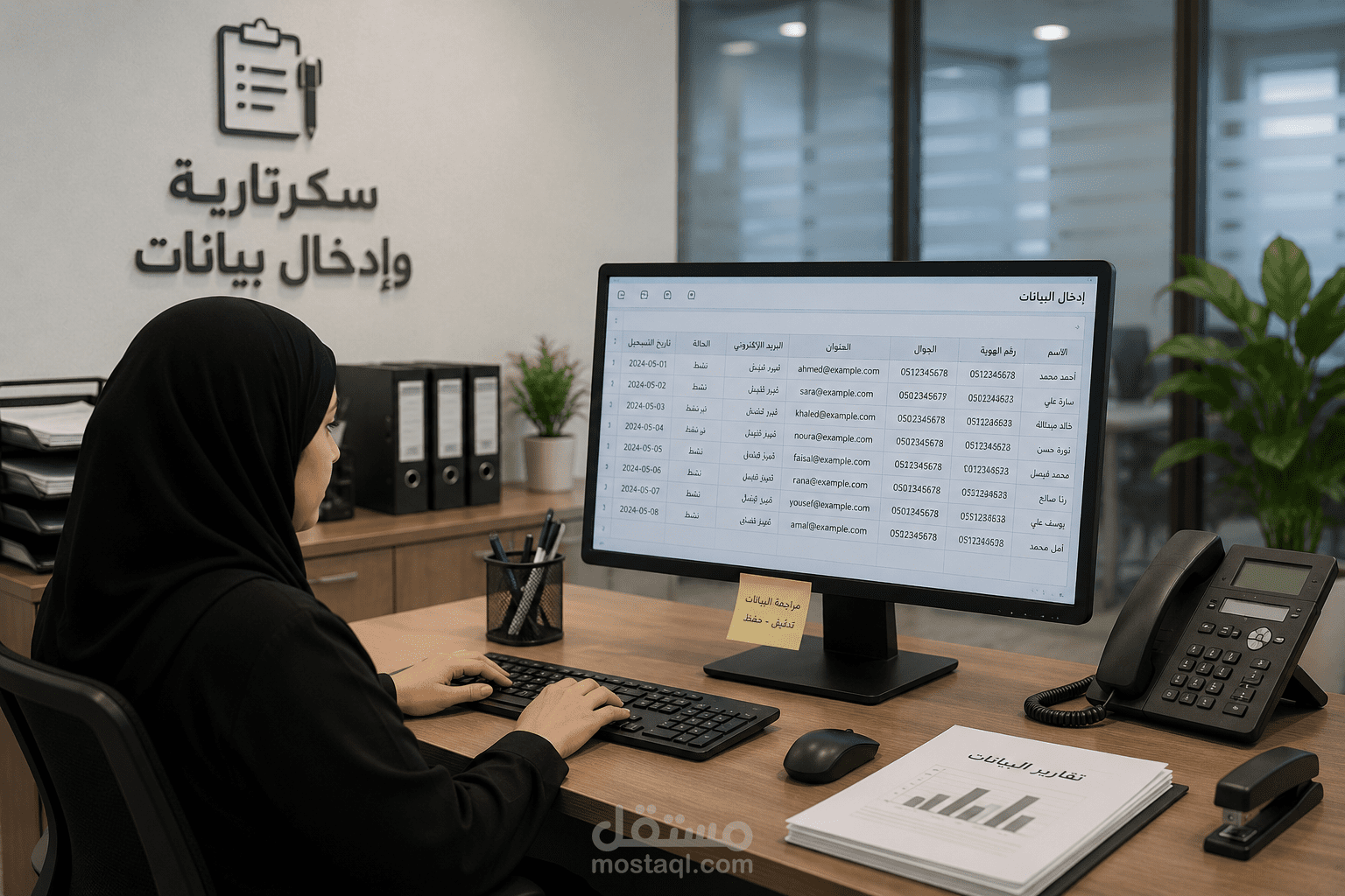 سكرتارية وادخال بيانات