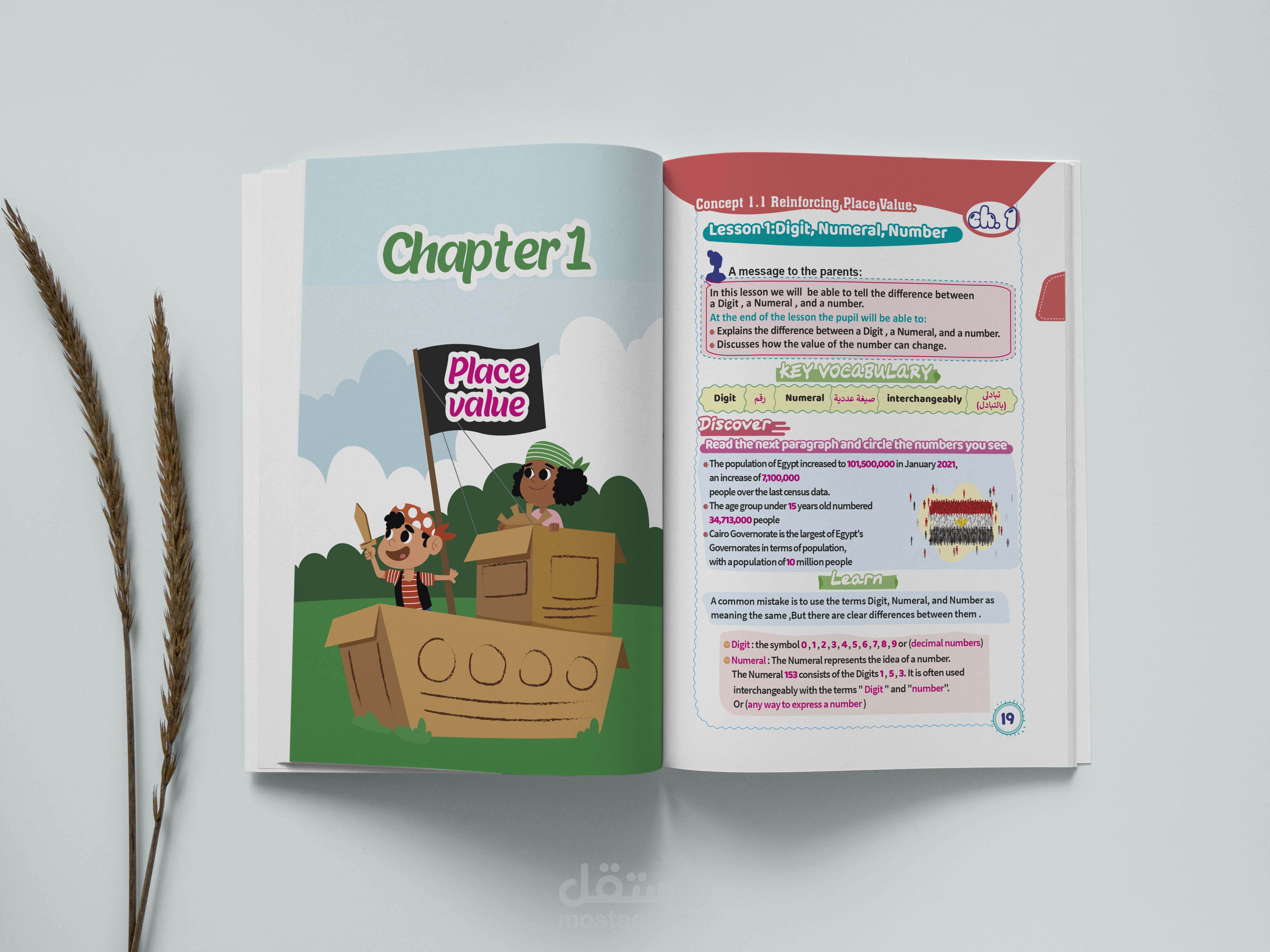 تصميم كتاب دراسي أو مذكرة باللغة الأنجليزية