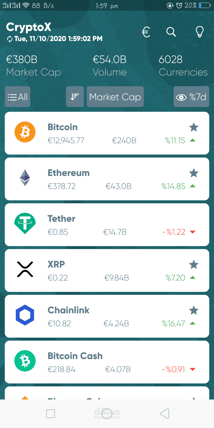cryptocurrencies app