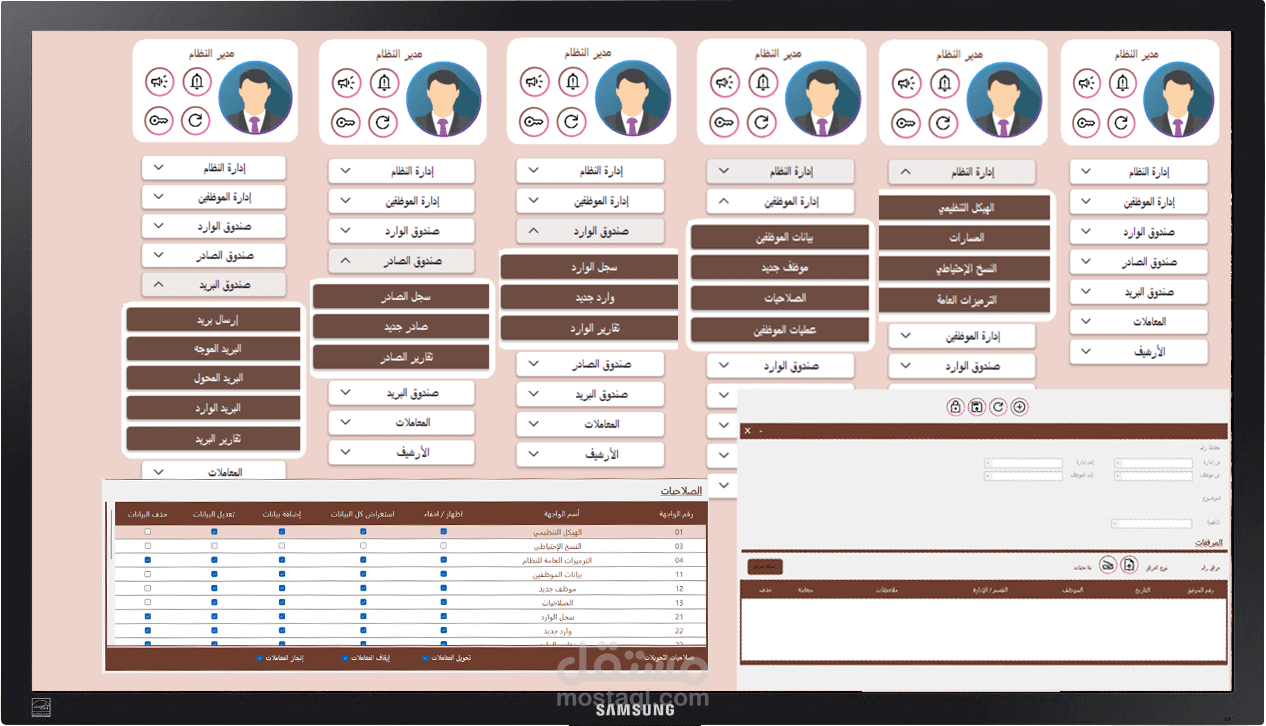 نظام السكرتارية وأتمتة التعاملات الورقية Dot NetFramewark + SQL Server