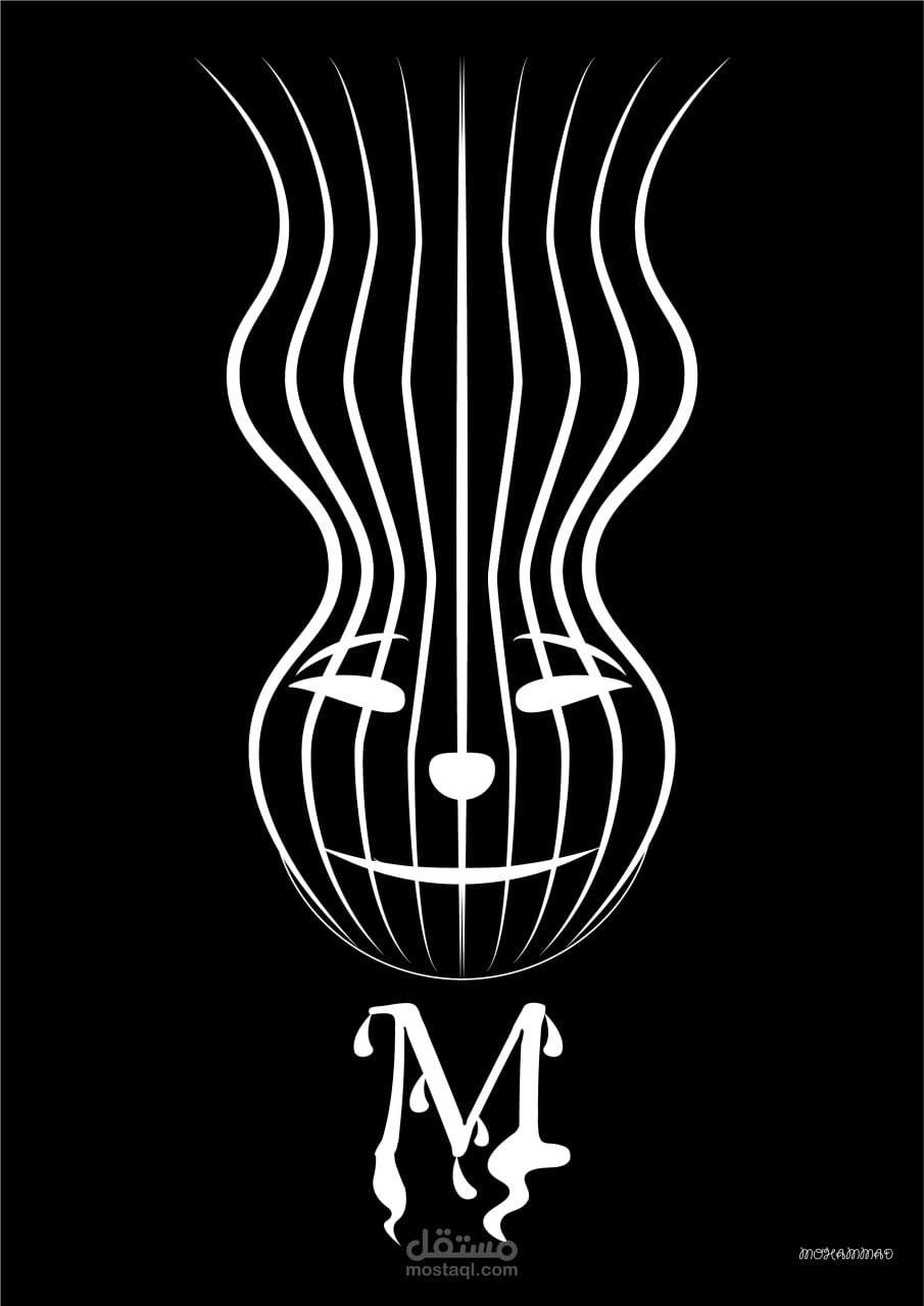 احد أعمالي الفنية ابيض و اسود