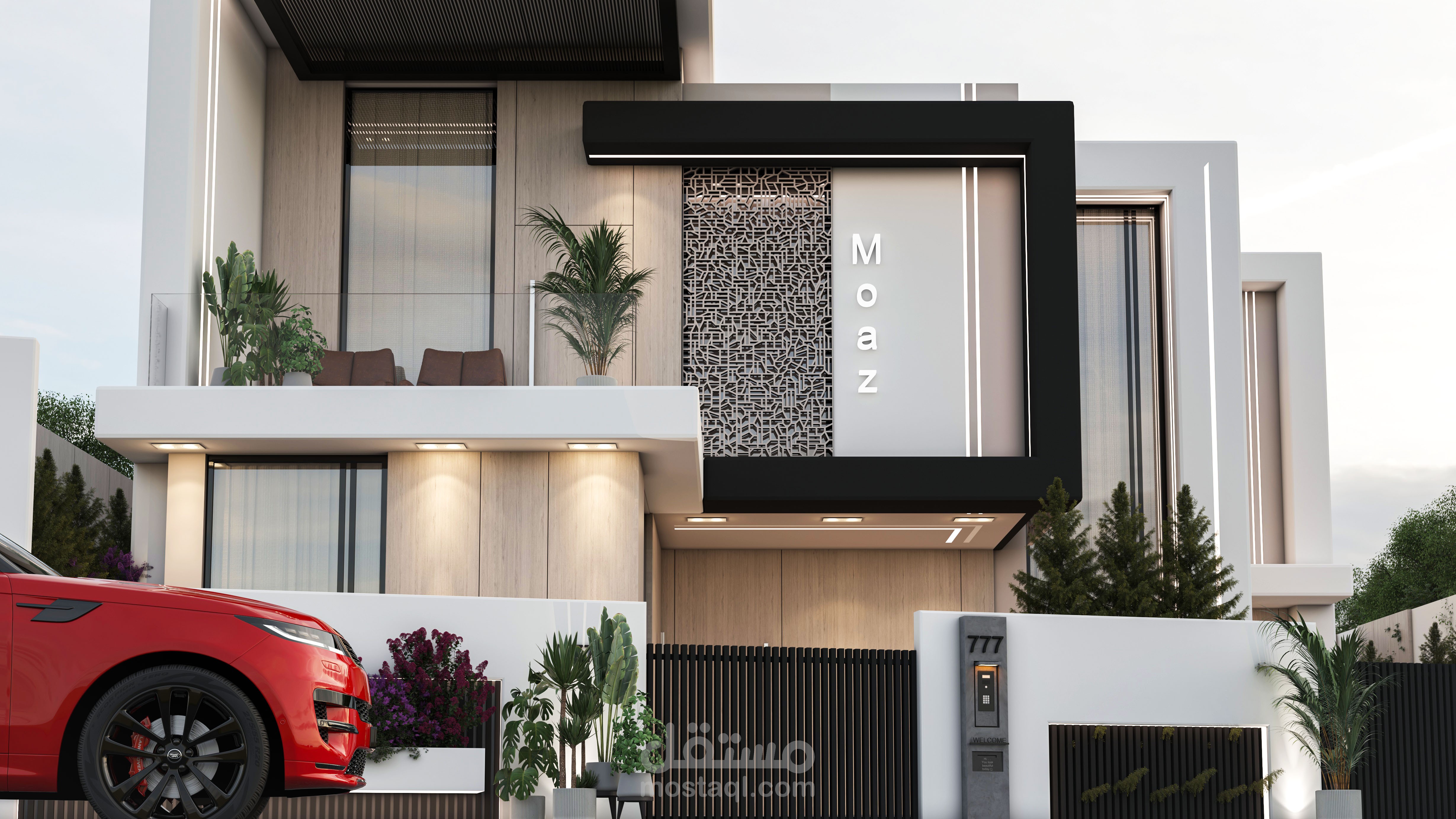 تصميم فيلا سكنيه بالمملكه العربيه السعوديه .
