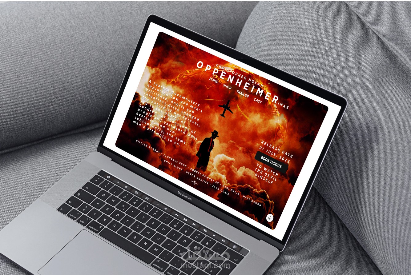 Oppenhimer Landing page