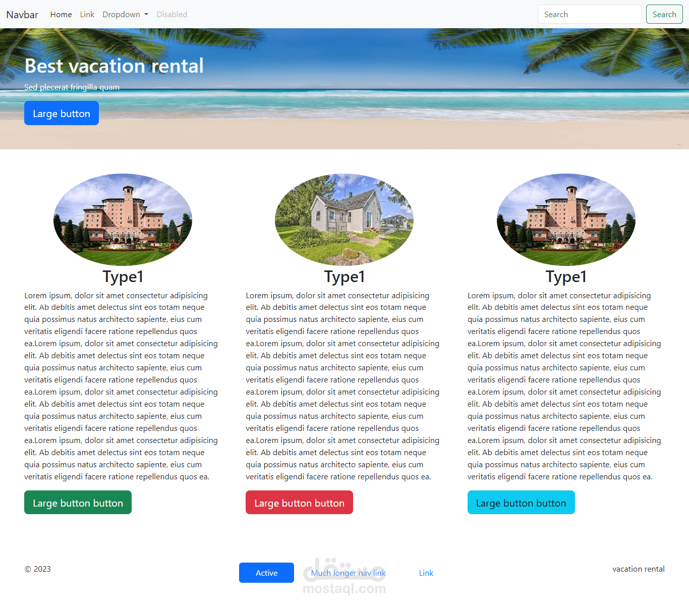 صفحة هبوط متجاوبه مع جميع الاجهزه باحترافيه باستخدام Bootstrap5.3