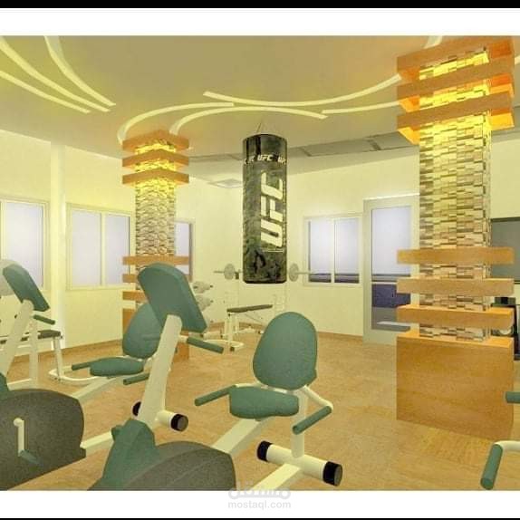 تصميم صالة جيم علي رؤوف فيلا