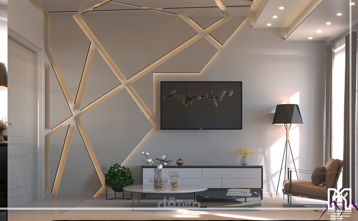 غرفة جلوس مع غرفة طعام