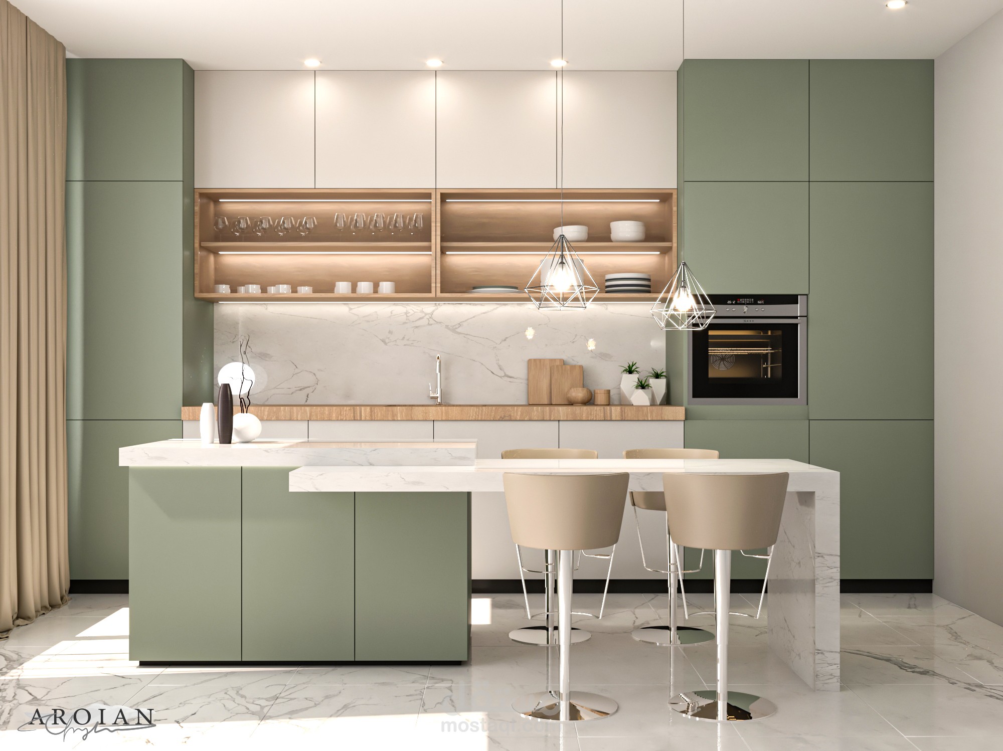 تصميم داخلي لمطبخ