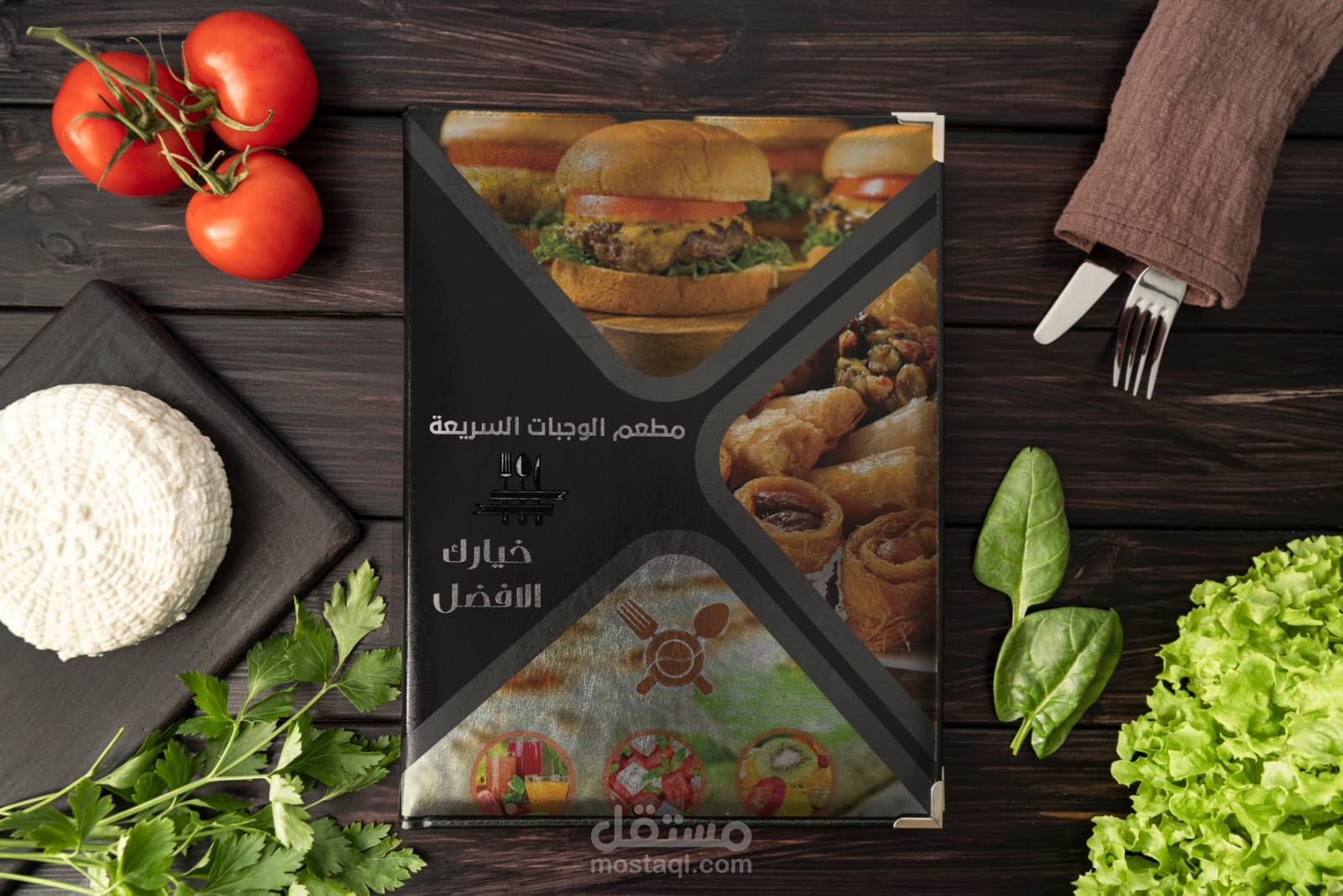 منيو مطعم وجبات سريعة