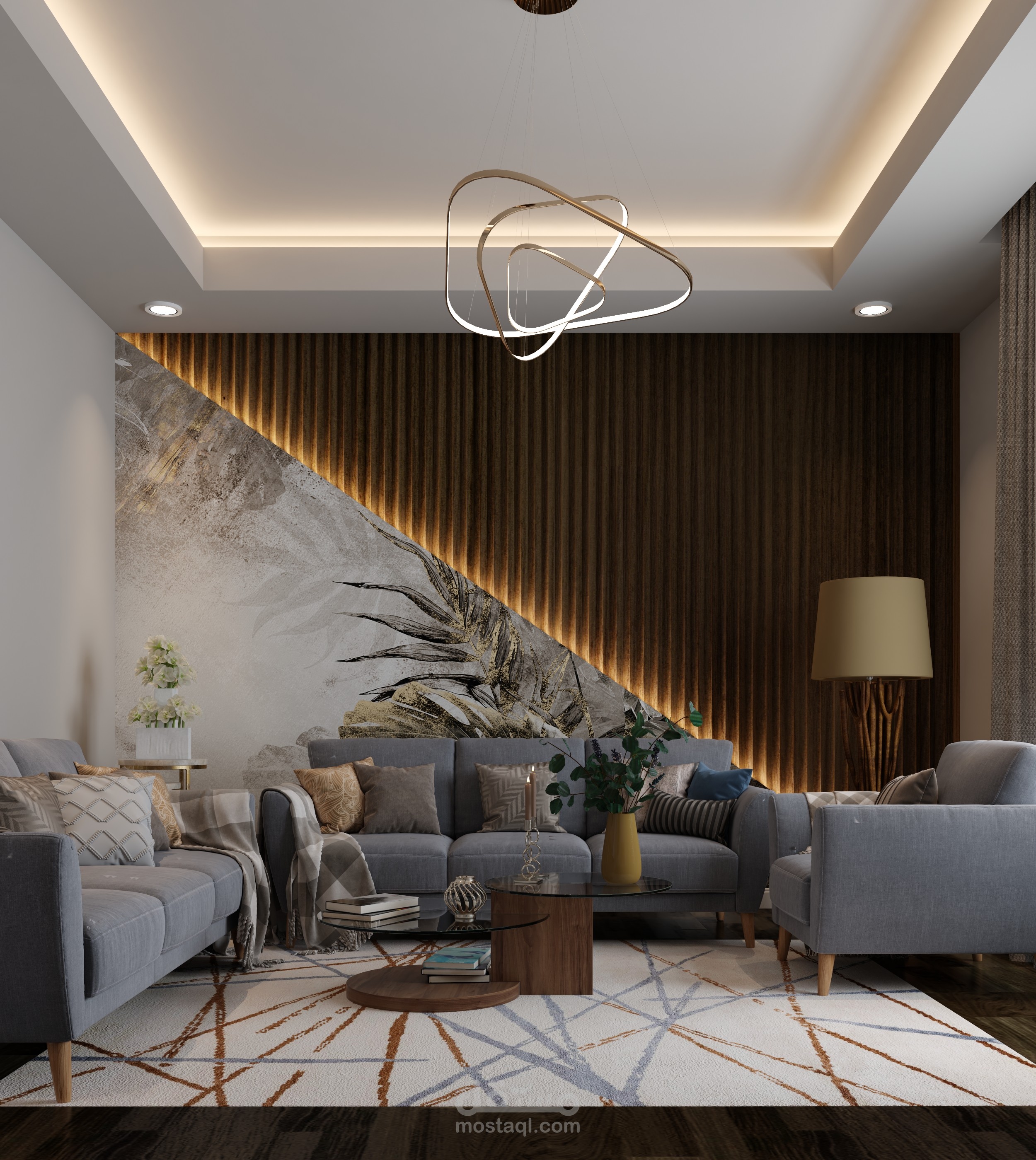 تصميم داخلي لغرفة جلوس  مودرن