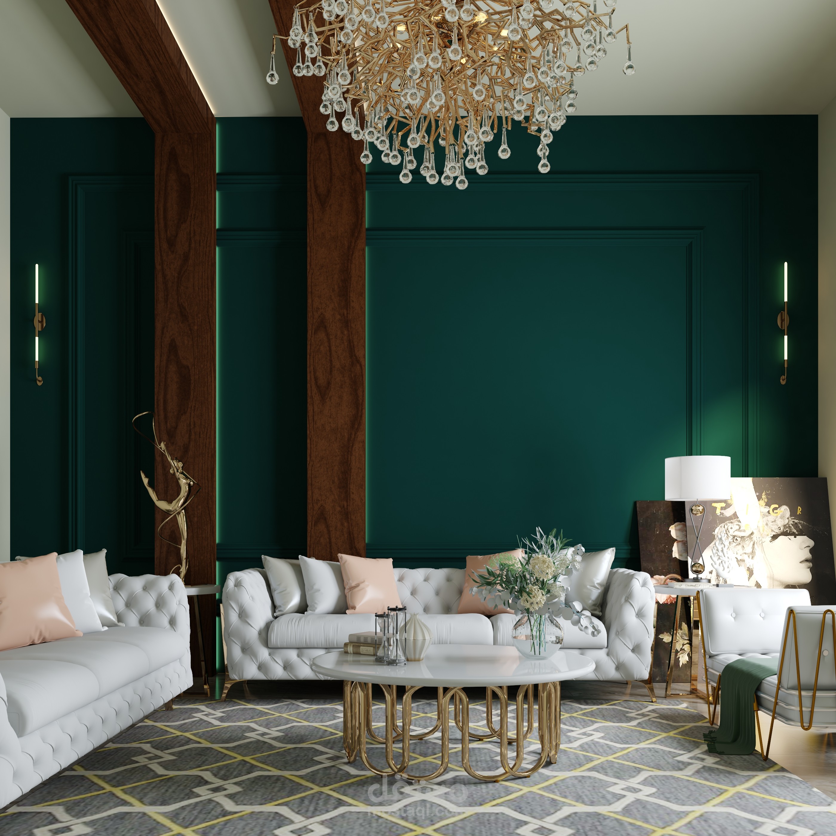 تصميم داخلي لغرفة  استقبال