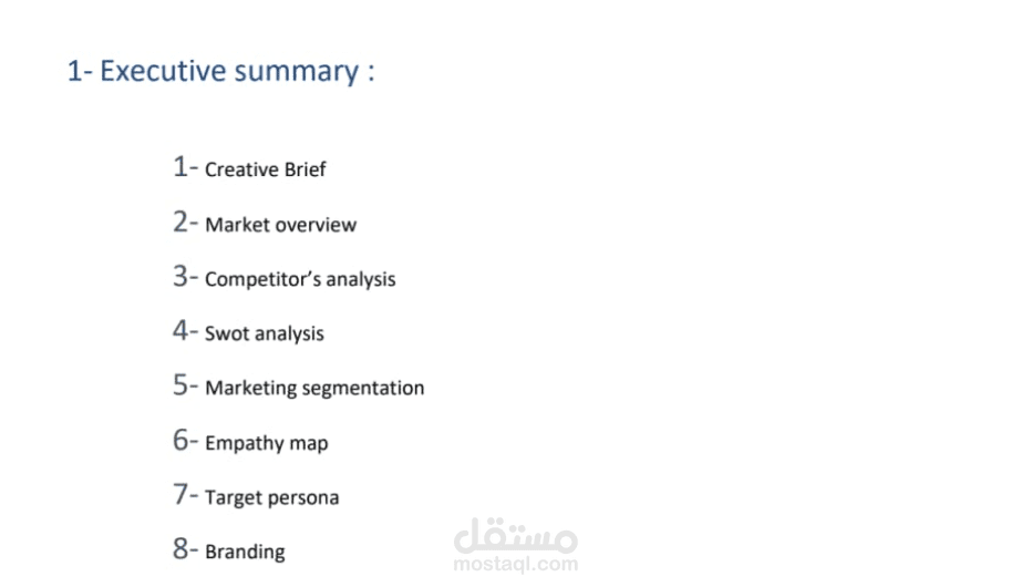 Marketing plan for a personal branding project