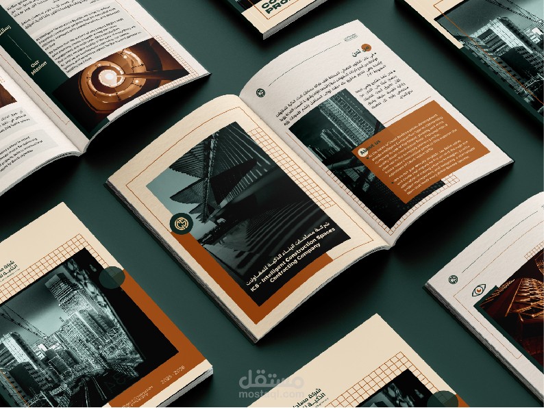 تصميم بروفايل شركة مساحات البناء الذكية للمقاولات