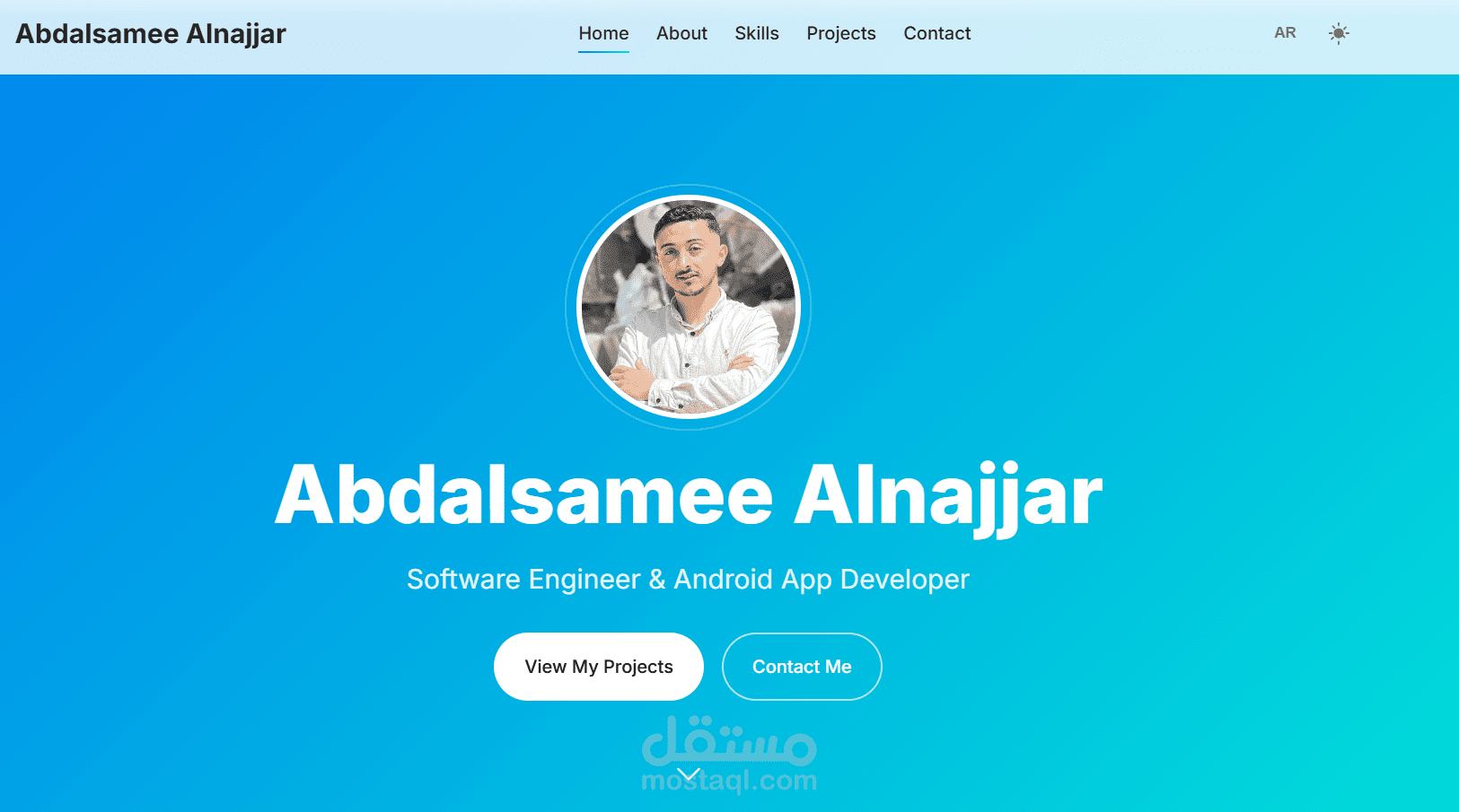 موقع بروتوفوليو شخصي