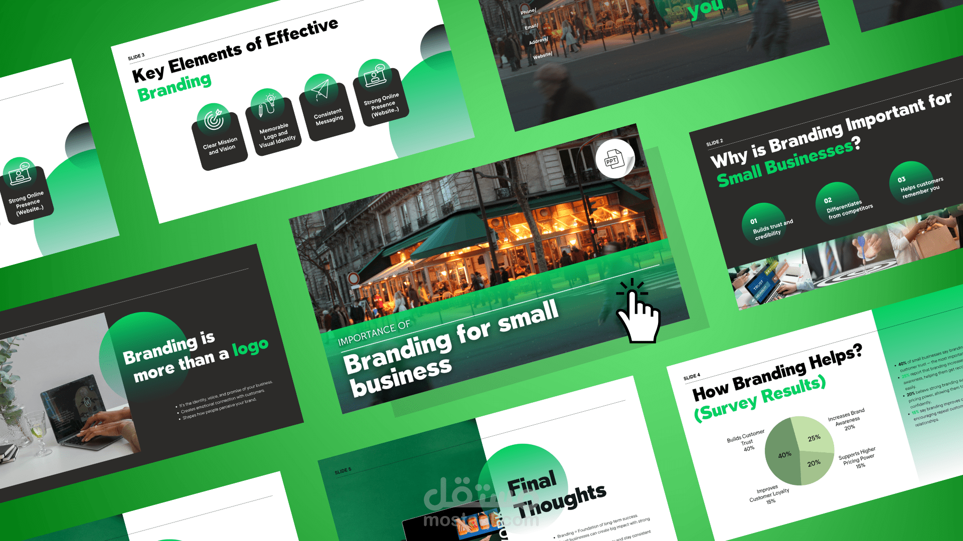 عرض تقديمي فريد للأعمال Branding for small business