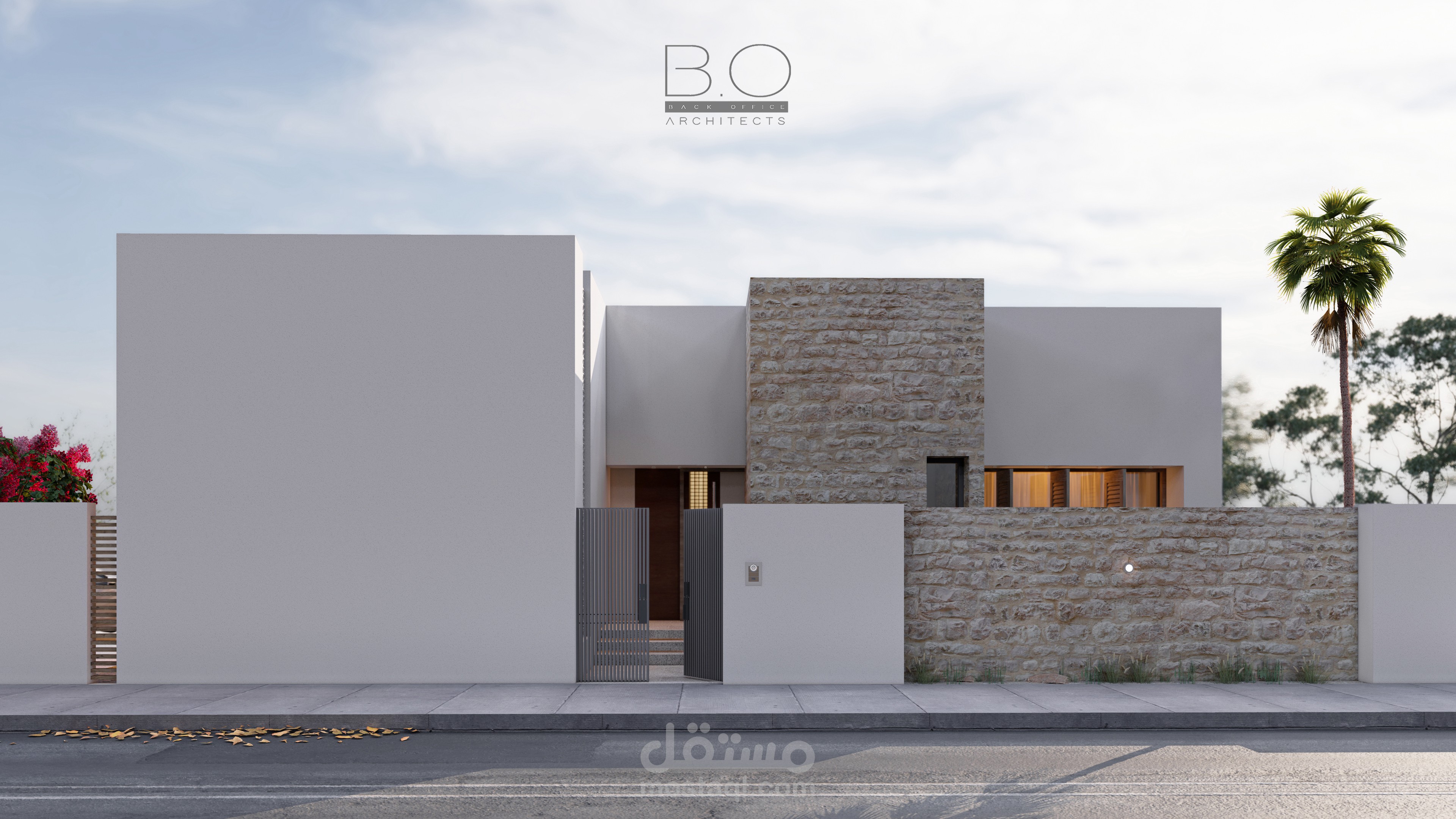 تصميم واجهات فيلا سكنية بالسعودية.