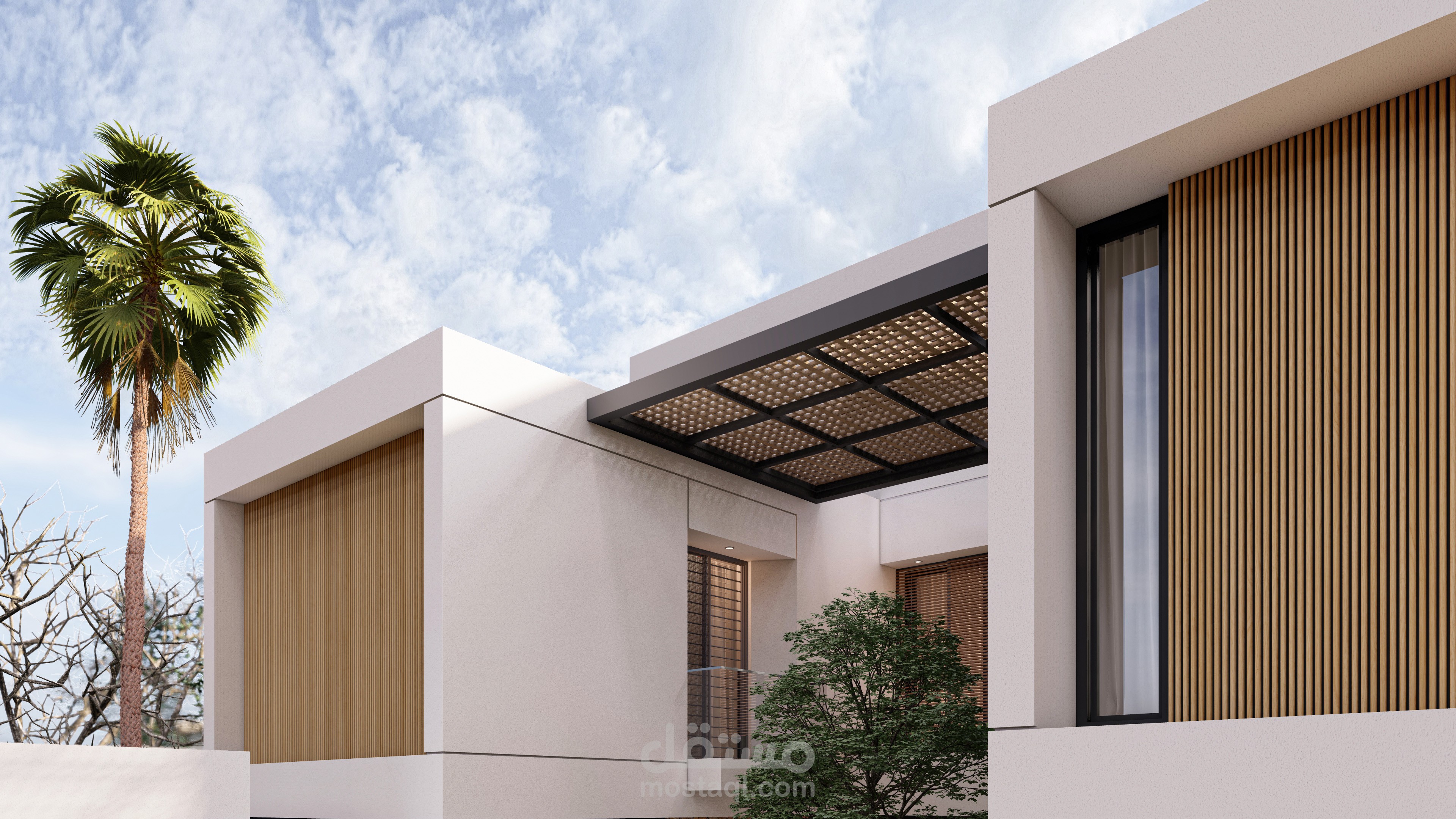 تصميم واجهات فيلا سكنية بالسعودية.