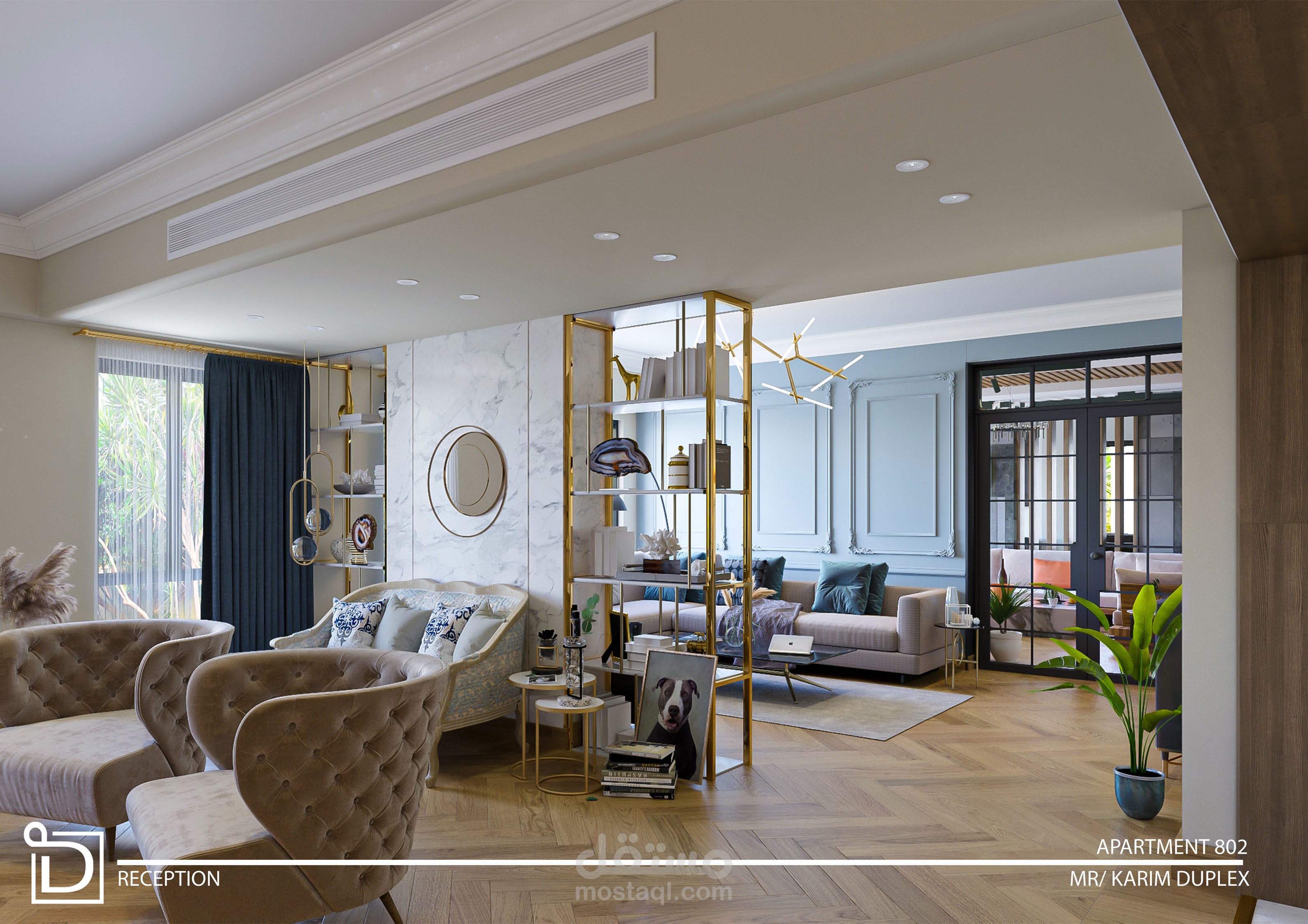 villa reception interior design