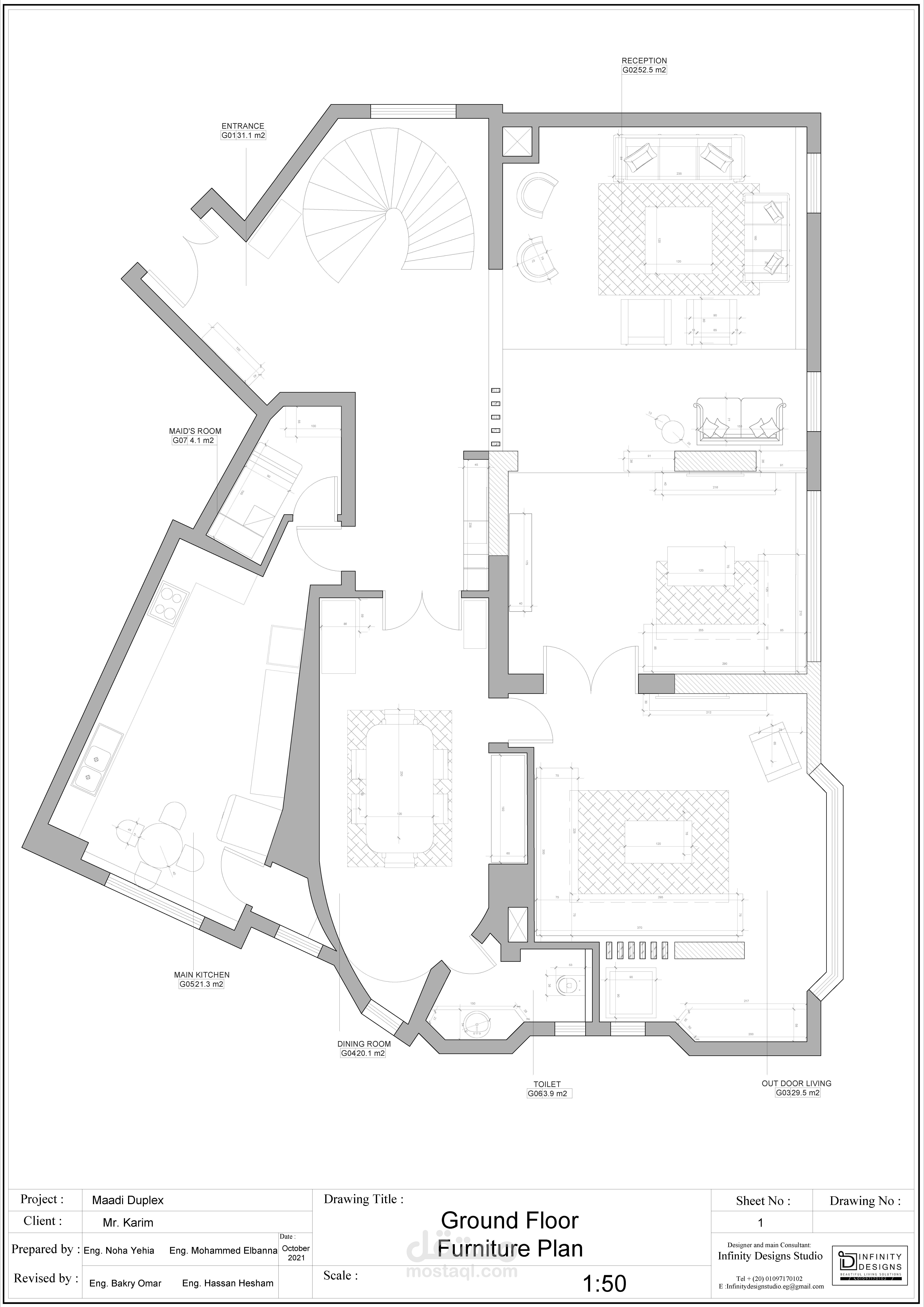 villa working drawings interior design