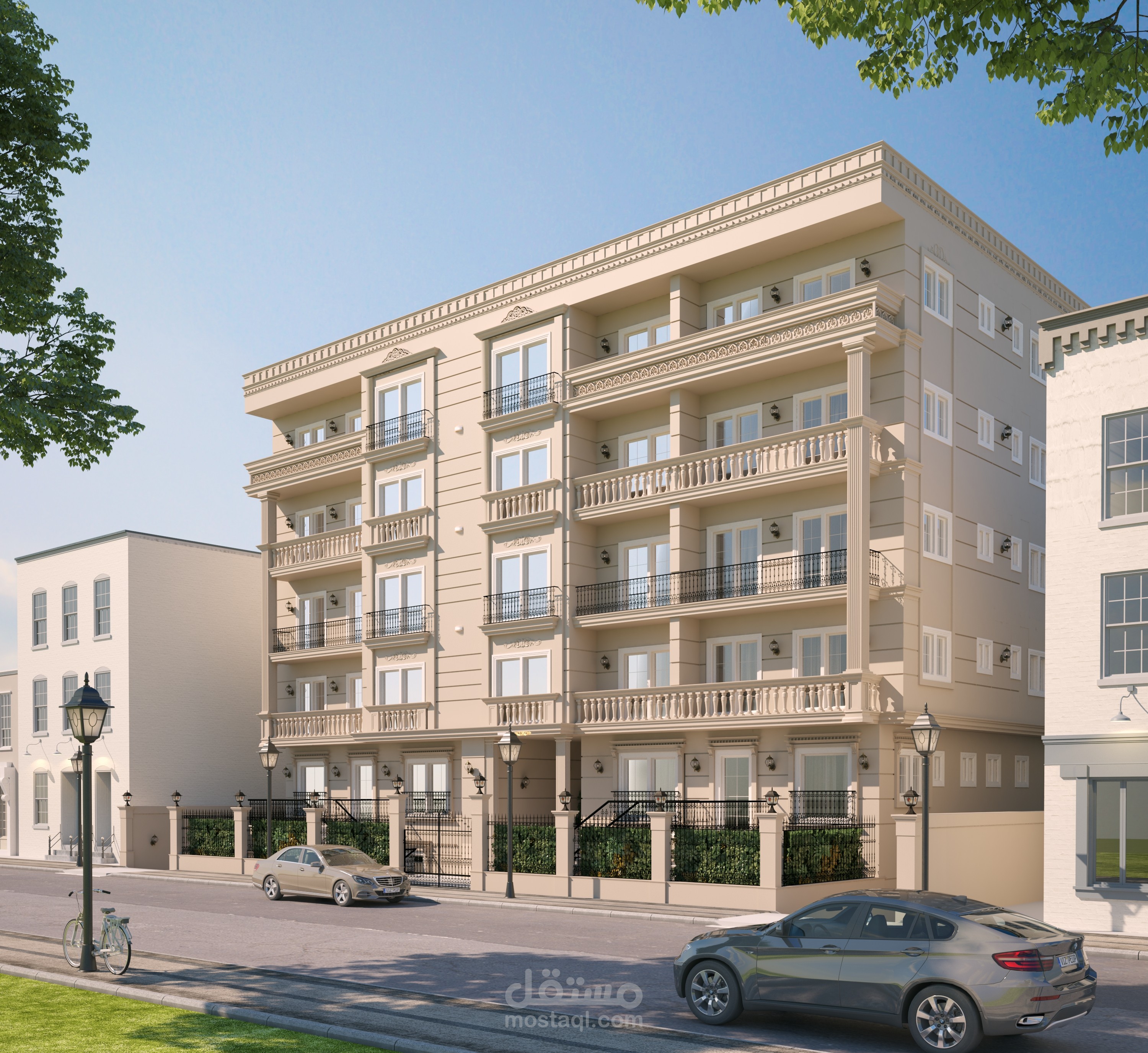 تصميم مبني سكني كلاسيك