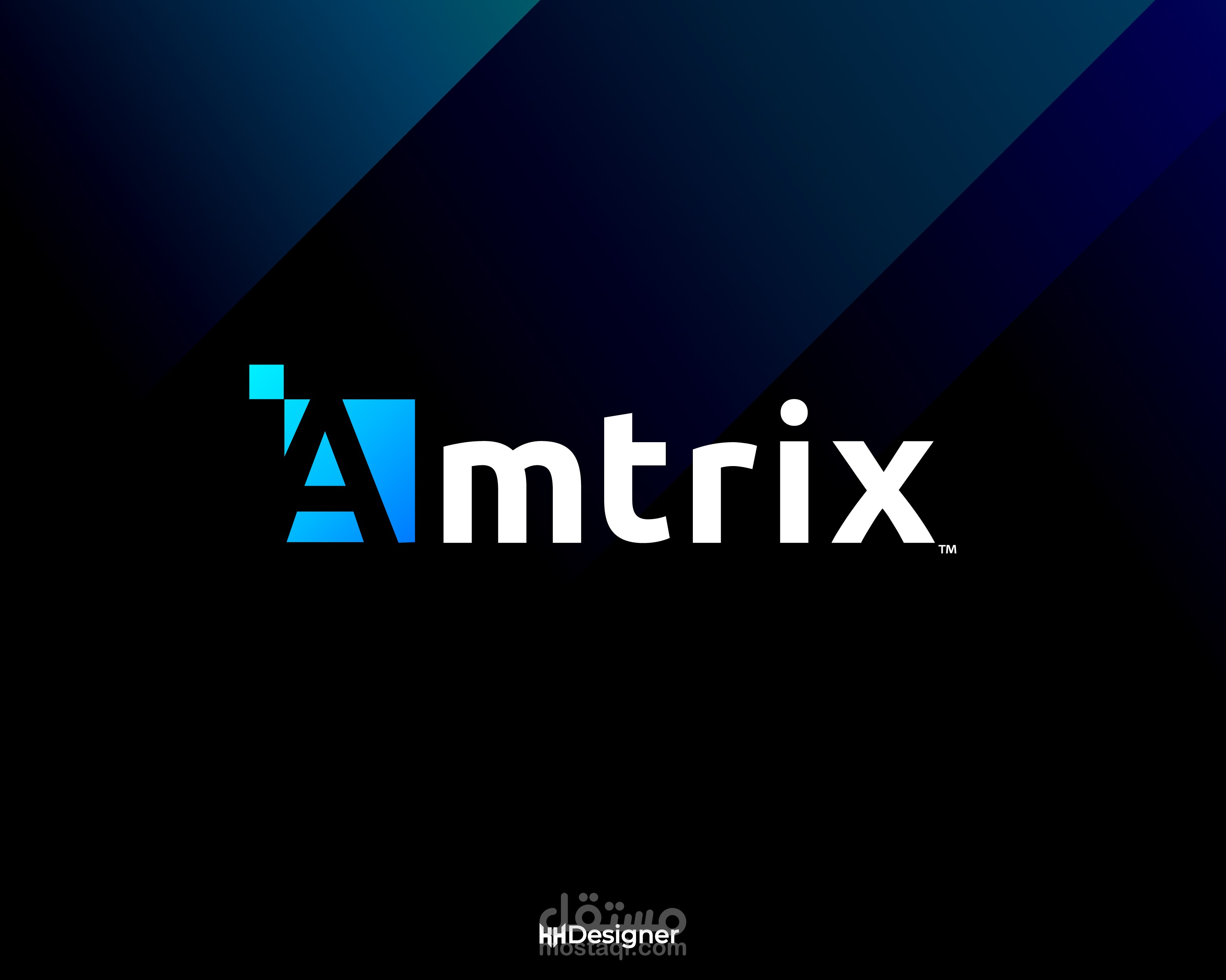 تصميم لشعار شكة AMTRIX