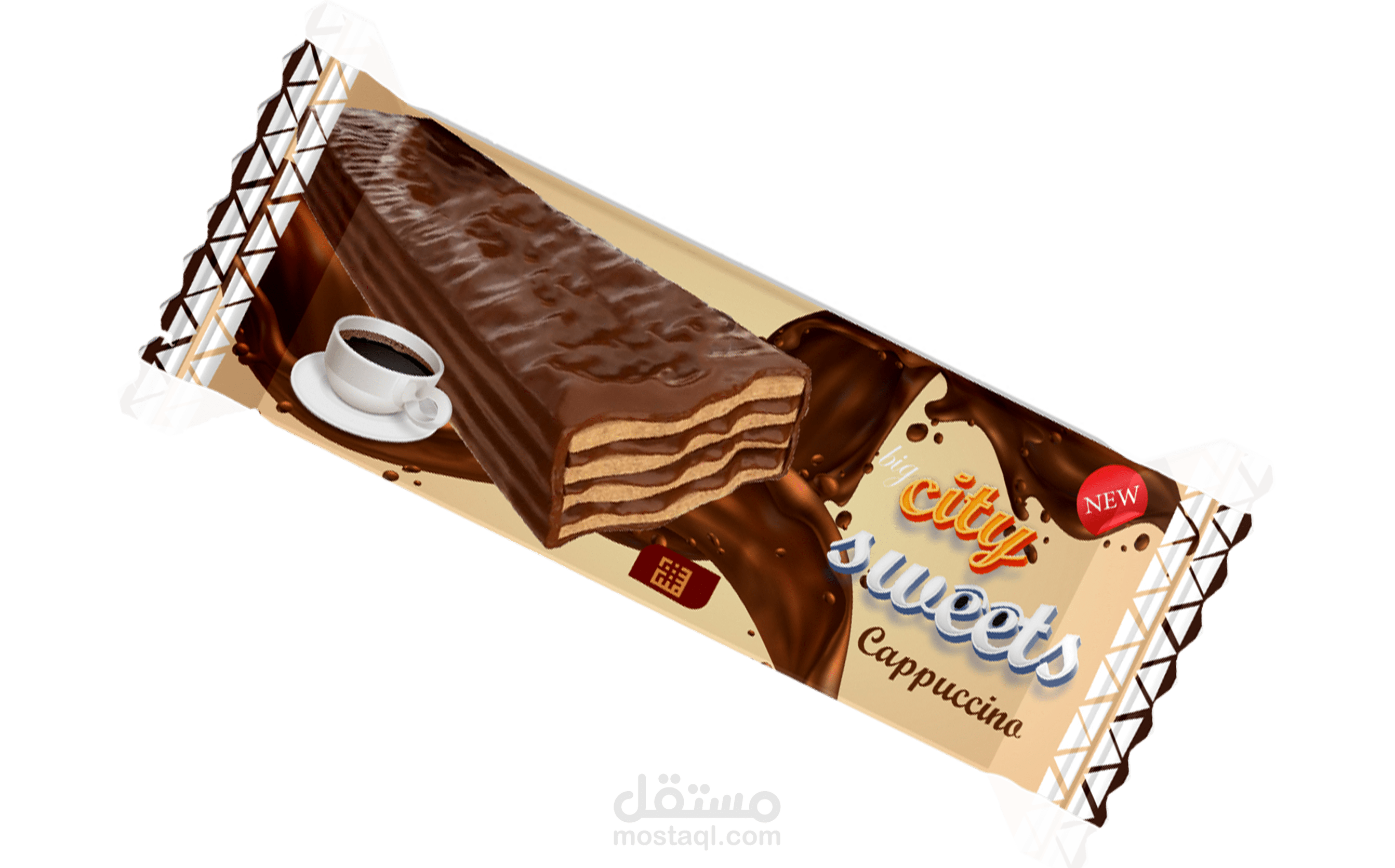 تصميم منتج ( Label ) ويفر بنكهات متعددة