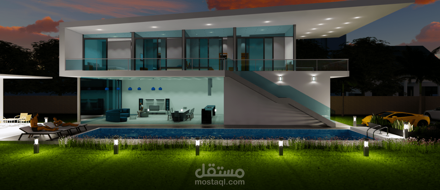 فيلا مودرن عصرية ستايل مينيماليست