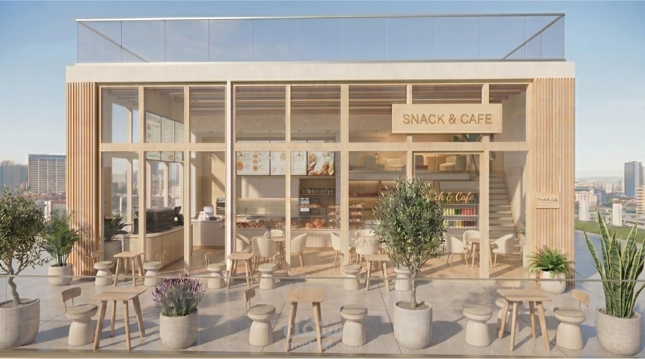 تصميم معماري وداخلي لمقهى وسناك في فرنسا