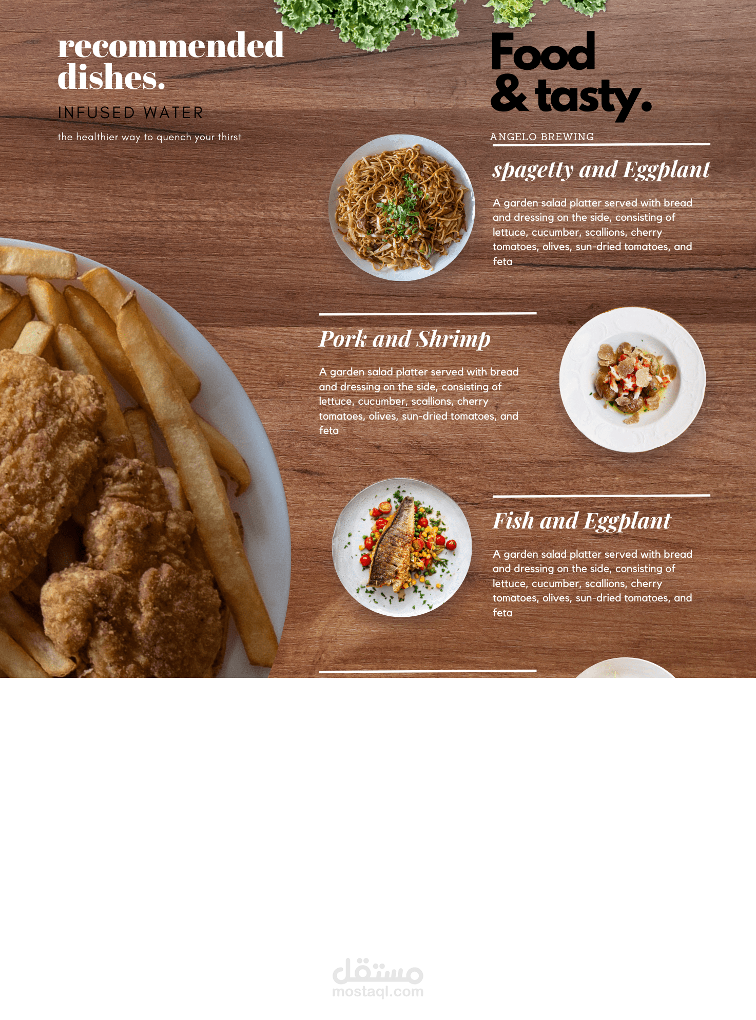 قائمة مطعم للfast food