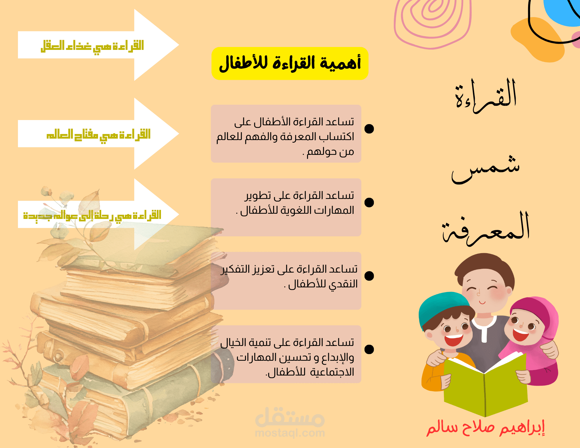 تصميم مطوية إبداعية لمسابقة قراءة