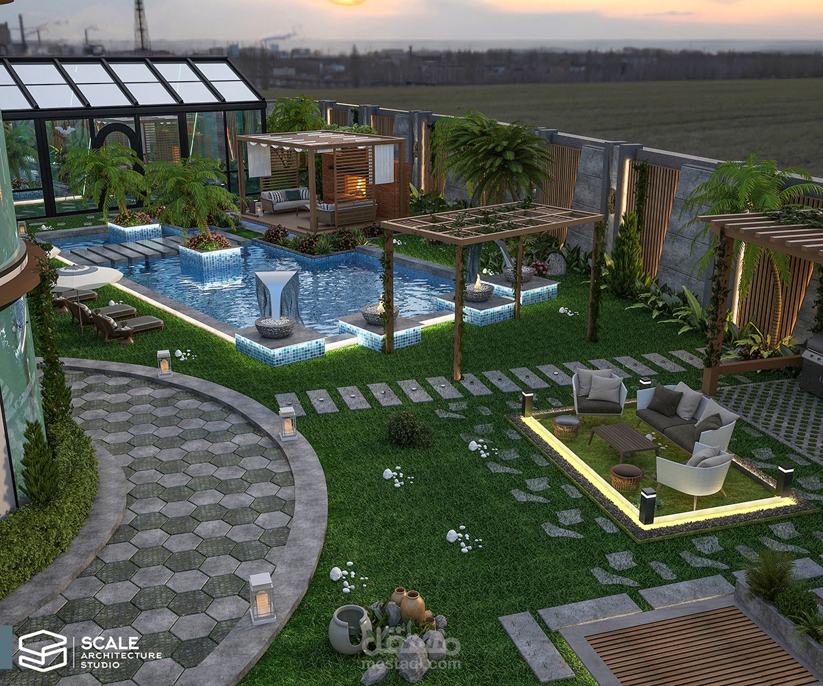 تصميم حديقة خارجية