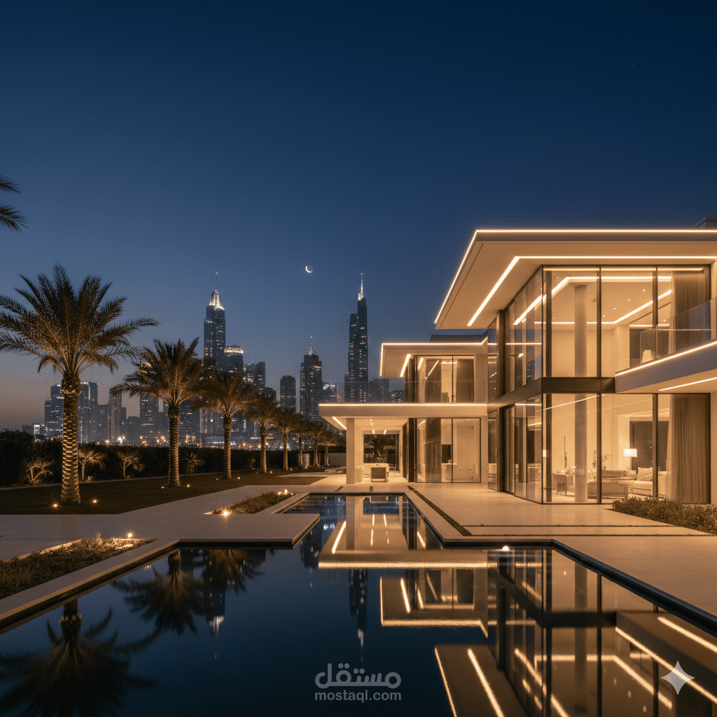 "صناعة محتوى وتسويق بصري لمشروع عقاري فاخر".