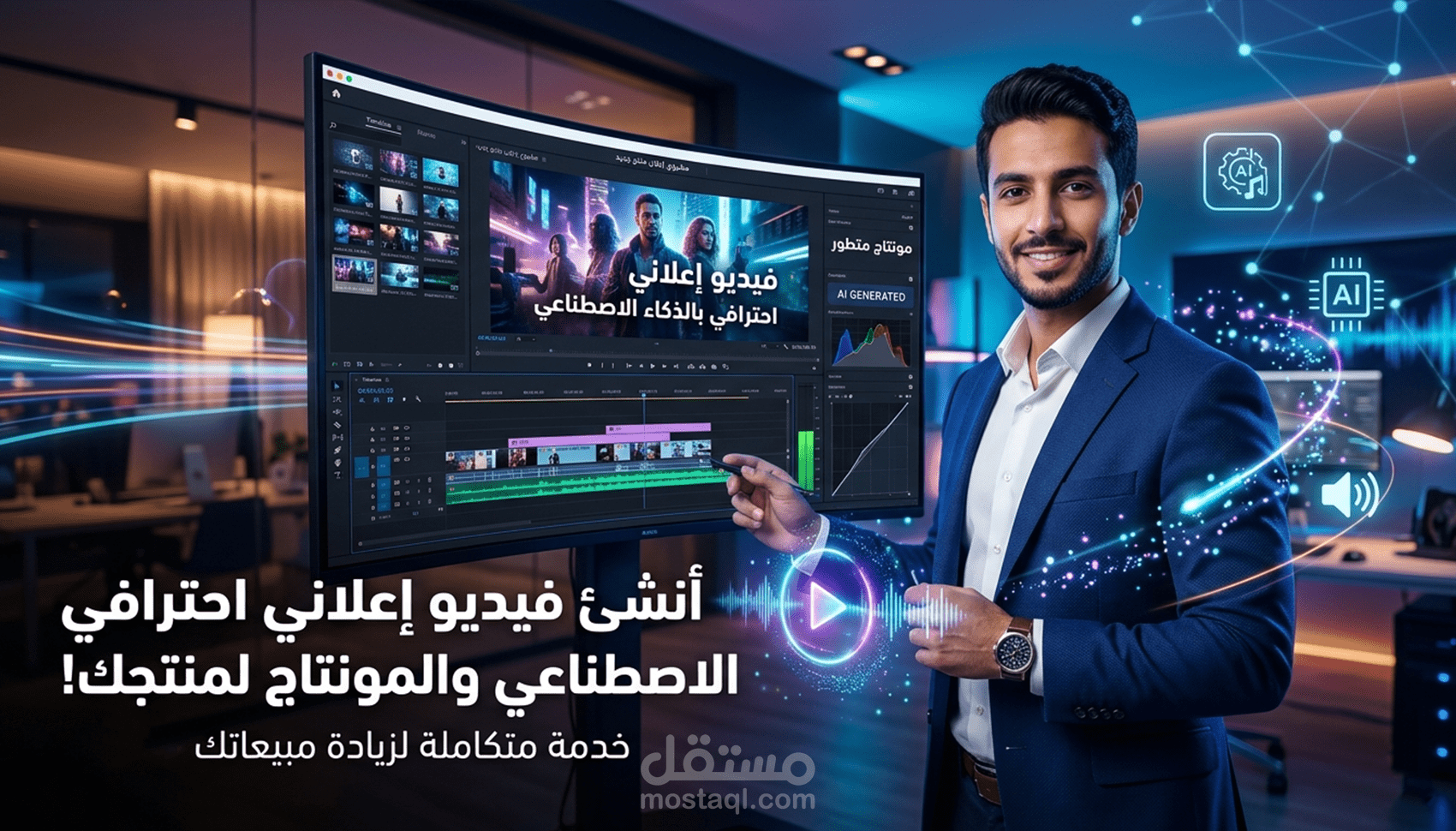 تصميم فيديوهات إعلانية احترافية بالذكاء الاصطناعي للسوشيال ميديا