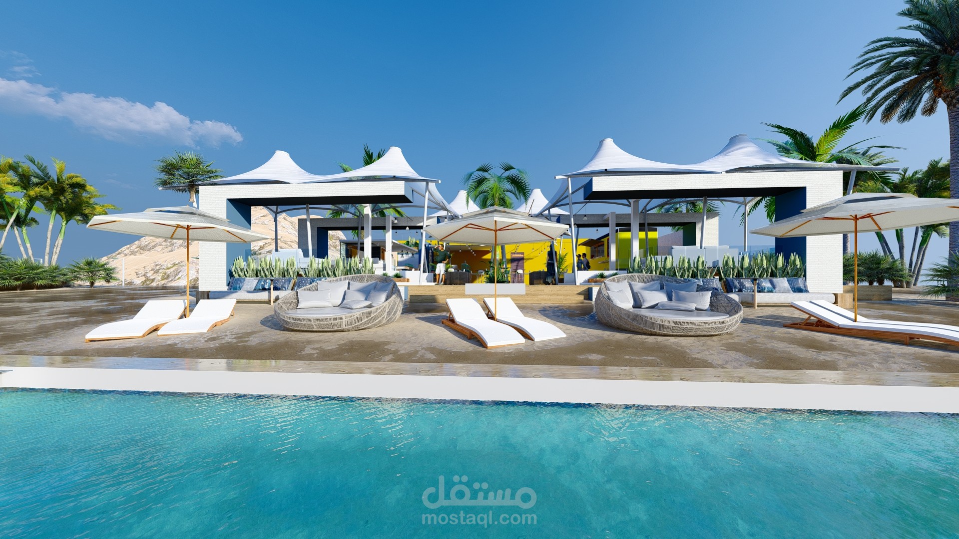 تصميم مطعم مفتوح