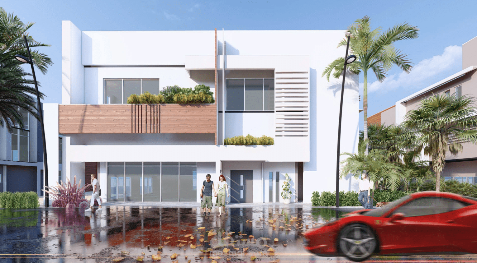 تصميم خارجي لفيلا سكنيه