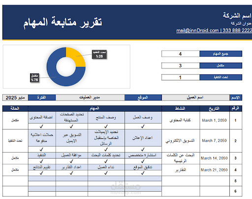 انجاز ملفات excell