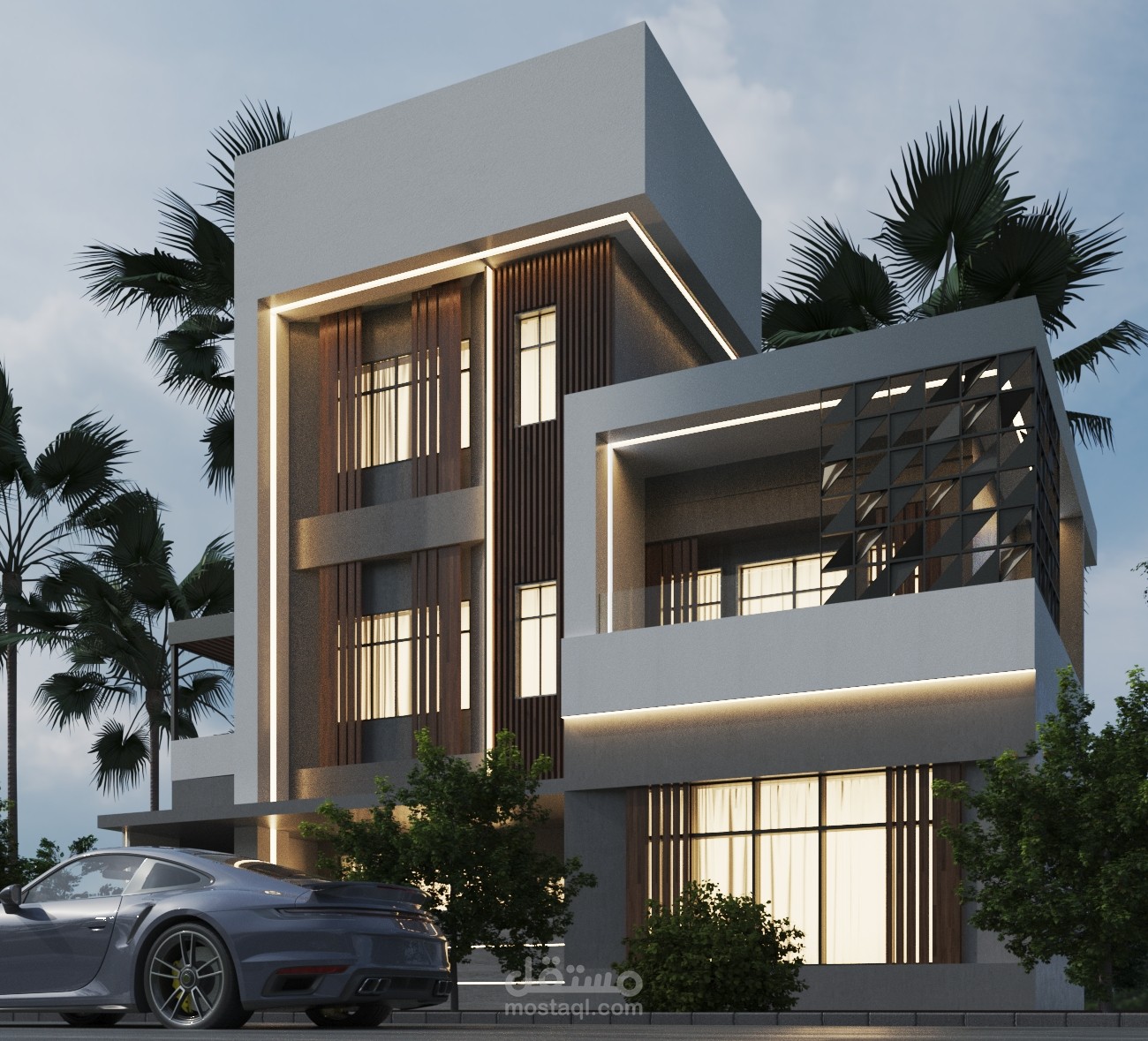 تصميم واجهة فيلا مودرن