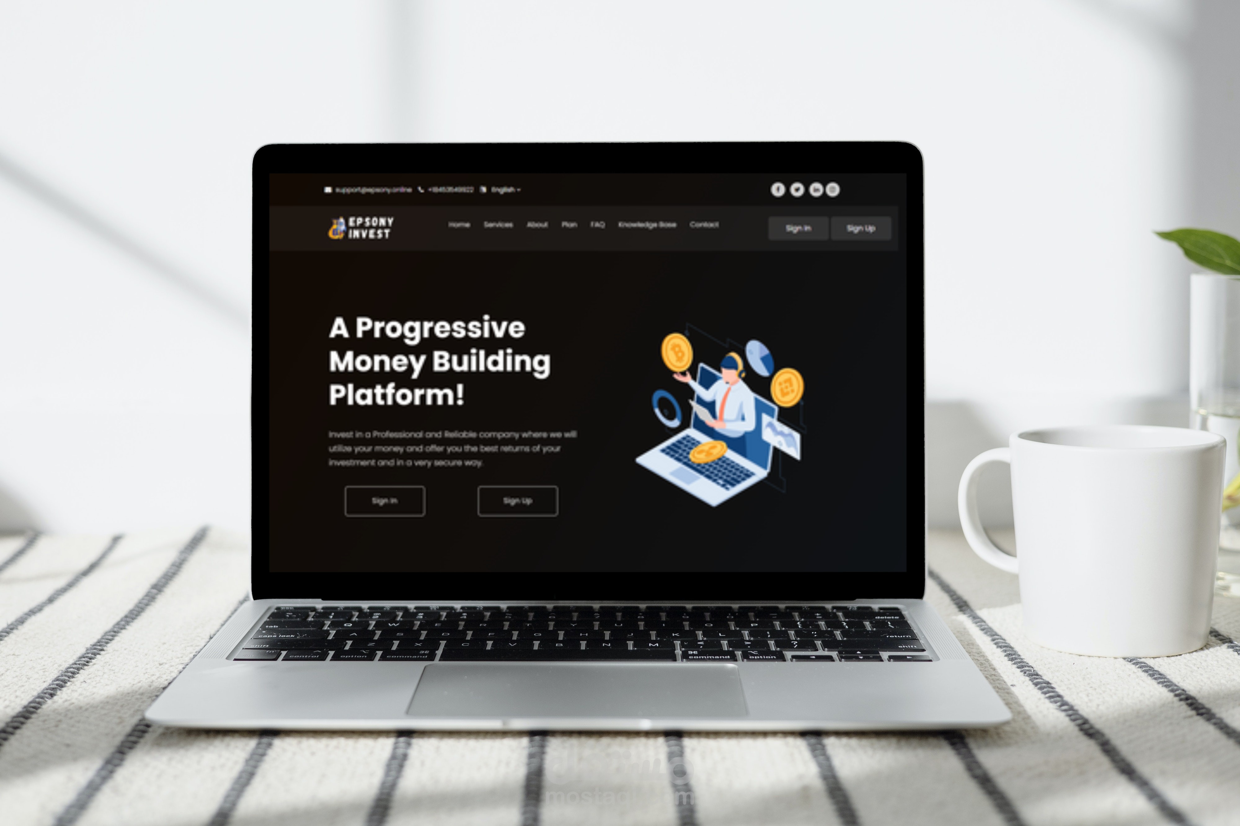 تصميم و برمجة موقع استثمار للربح السريع