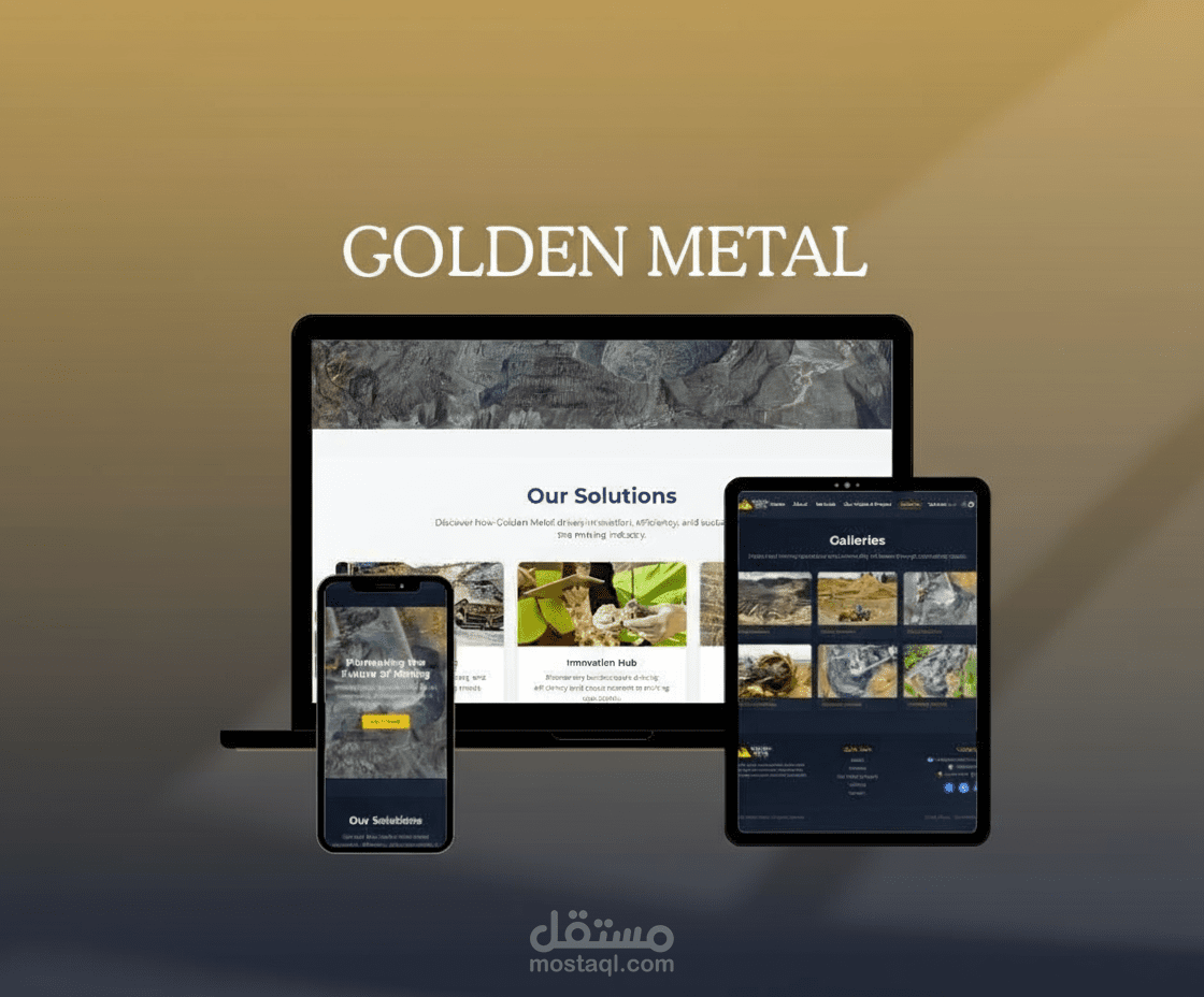 Golden Metal landing page