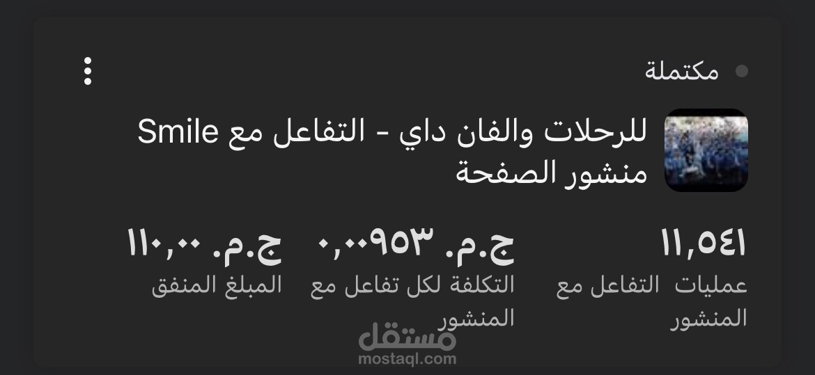 نتائج حملة اعلانية