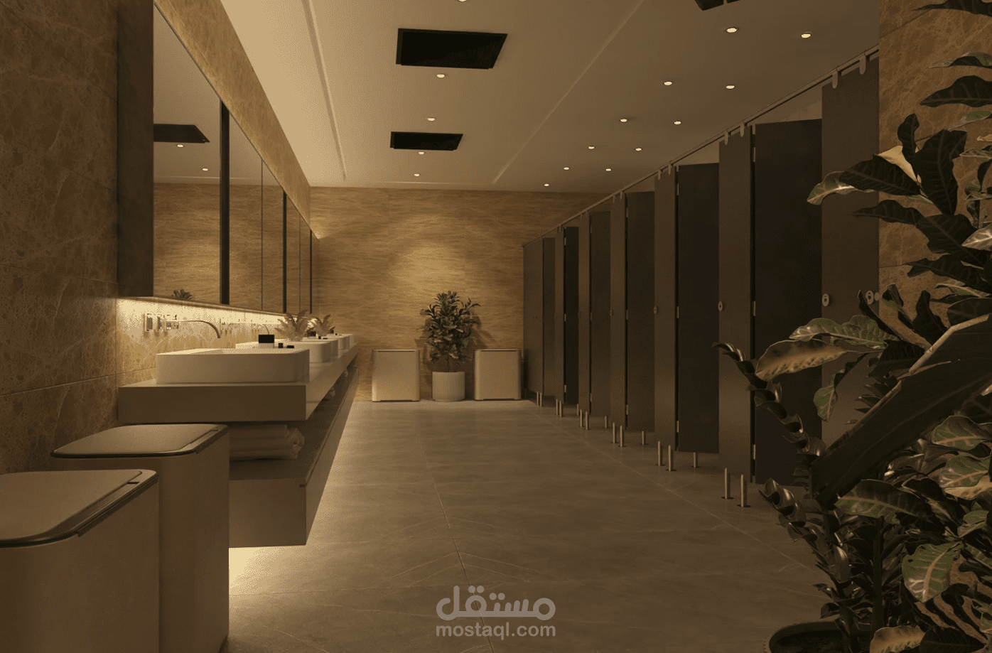تصميم حمام قاعة مؤتمرات