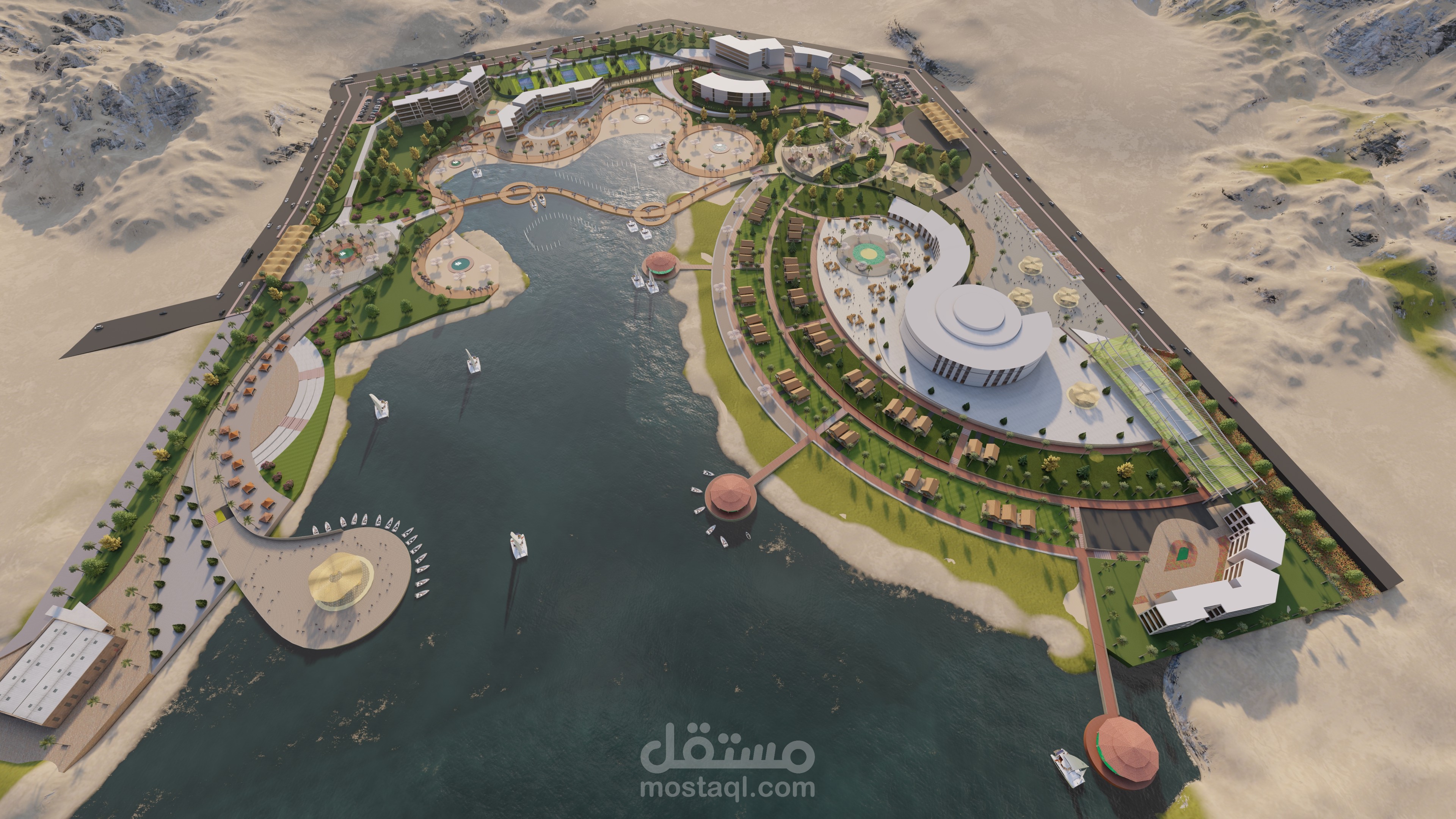 تصميم منتجع سياحي