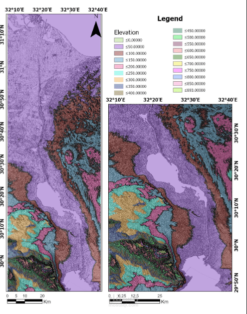 Geospatial Analysis and Mapping of Elevation Data