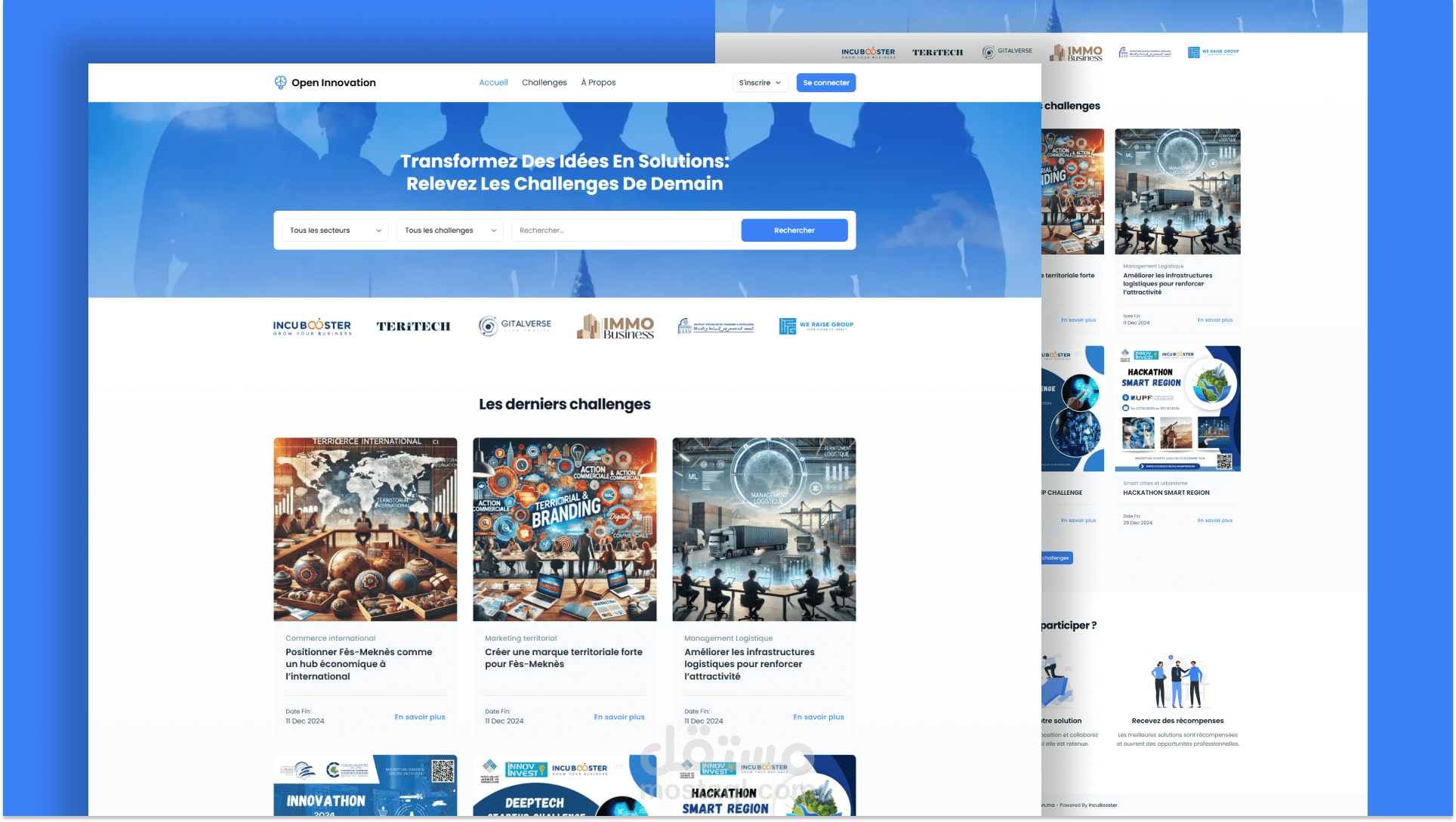 إنشاء منصة Innovation لشركة مغربية