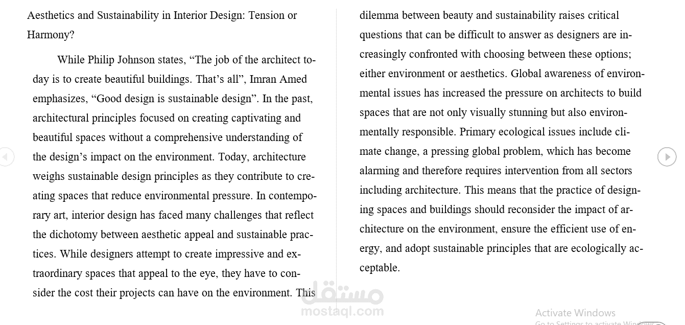 Aesthetics and Sustainability in Interior Design: Tension or Harmony?