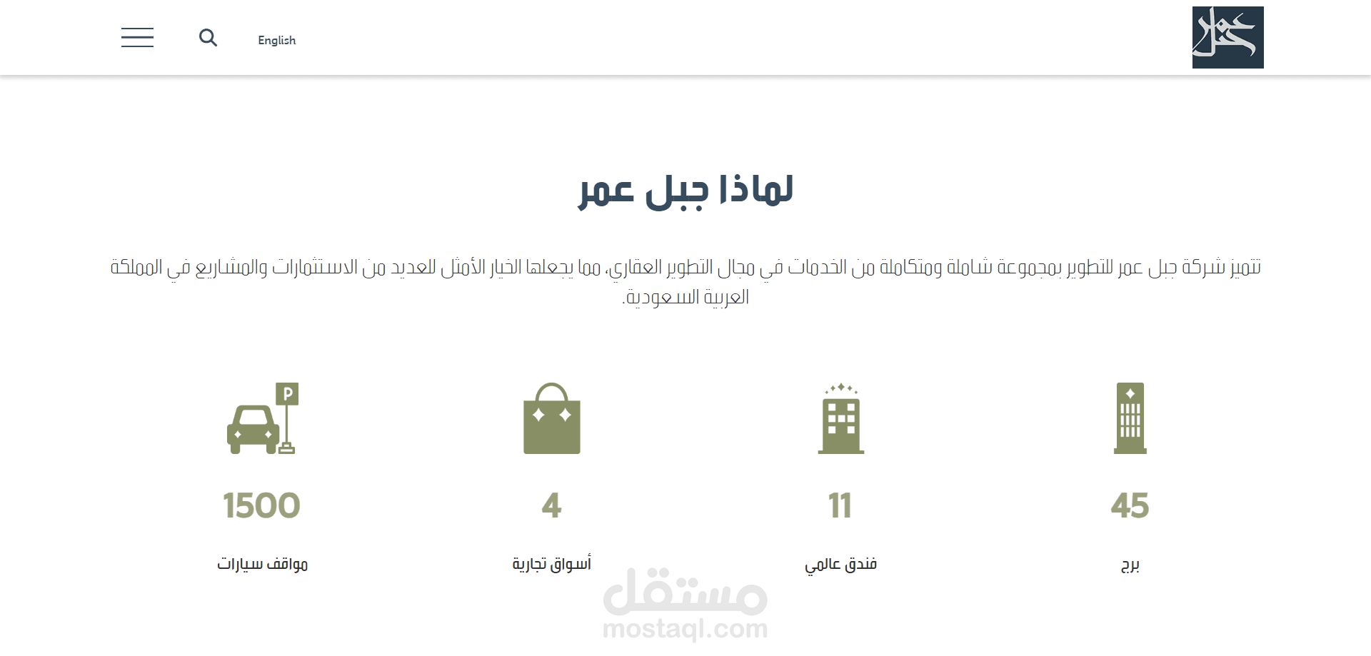 موقع شركة جبل عمر