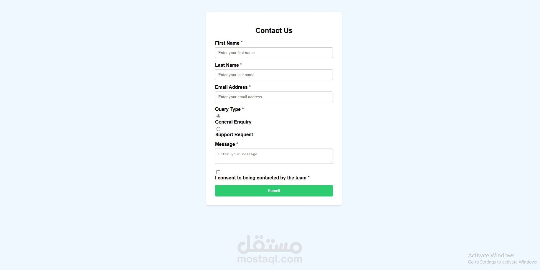 Contact for,